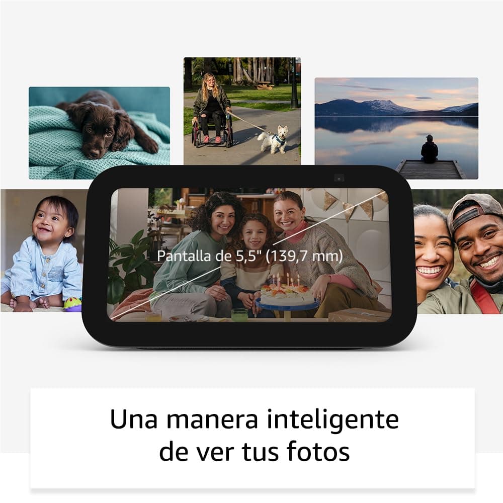 Echo Show 5 (Última generación) | Pantalla táctil inteligente con Alexa diseñada para controlar tus dispositivos de Hogar digital y más | Blanco — view 4