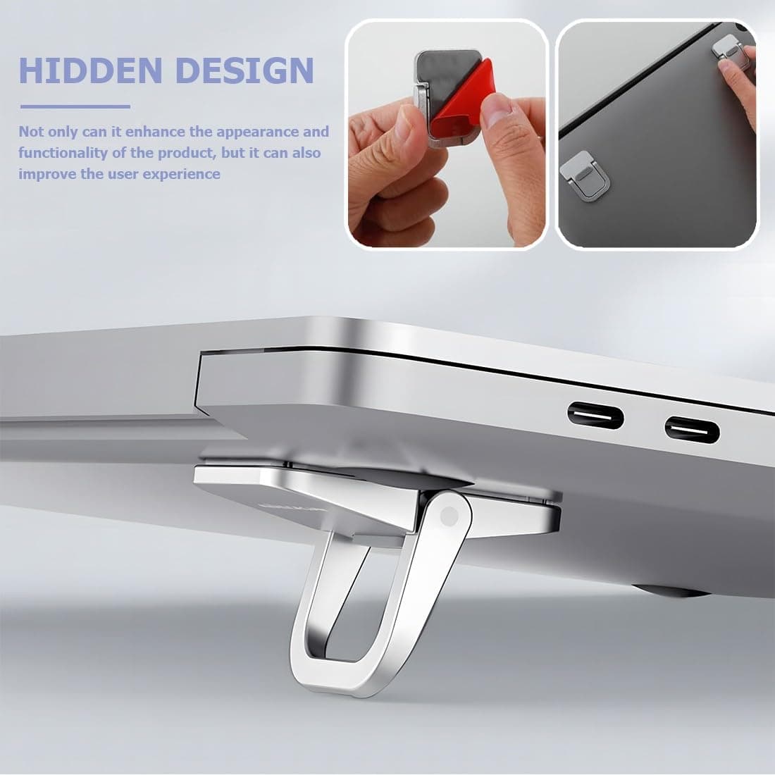 2 Pcs Portable Invisible Stand, Mini Aluminum Cooling Pad, Computer Keyboard Stands, Computer Keyboard Stand, Ergonomic and Lightweight Desktop Stands — view 6