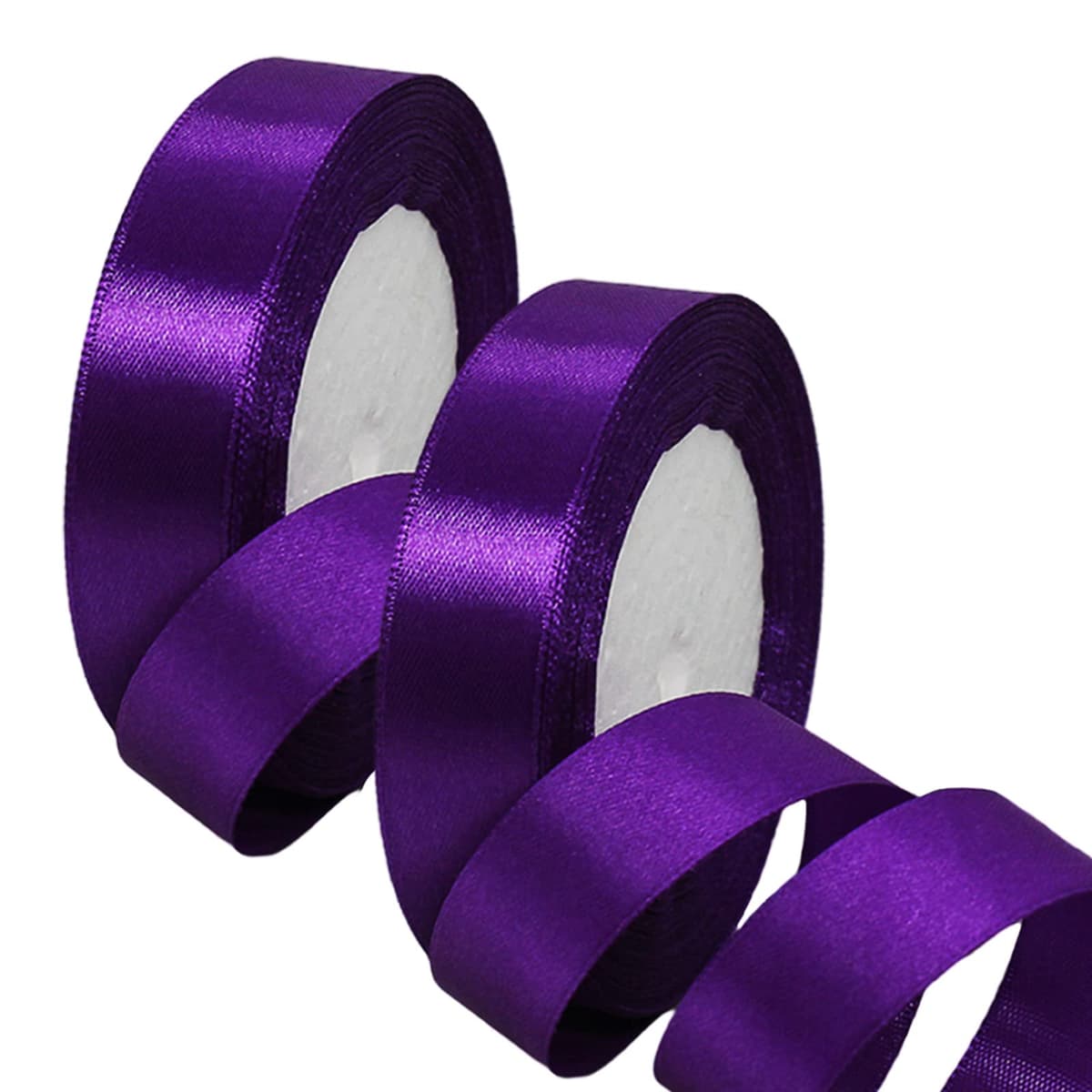 40mm Wide White Ribbon Thick Wedding Car Ribbon 22m, 1.5 inch Thick White Satin Ribbon for Gift Wrapping Wedding Car Christmas Birthday Cake Hair Bow Florist Bouquet Crafts Decorations — view 151