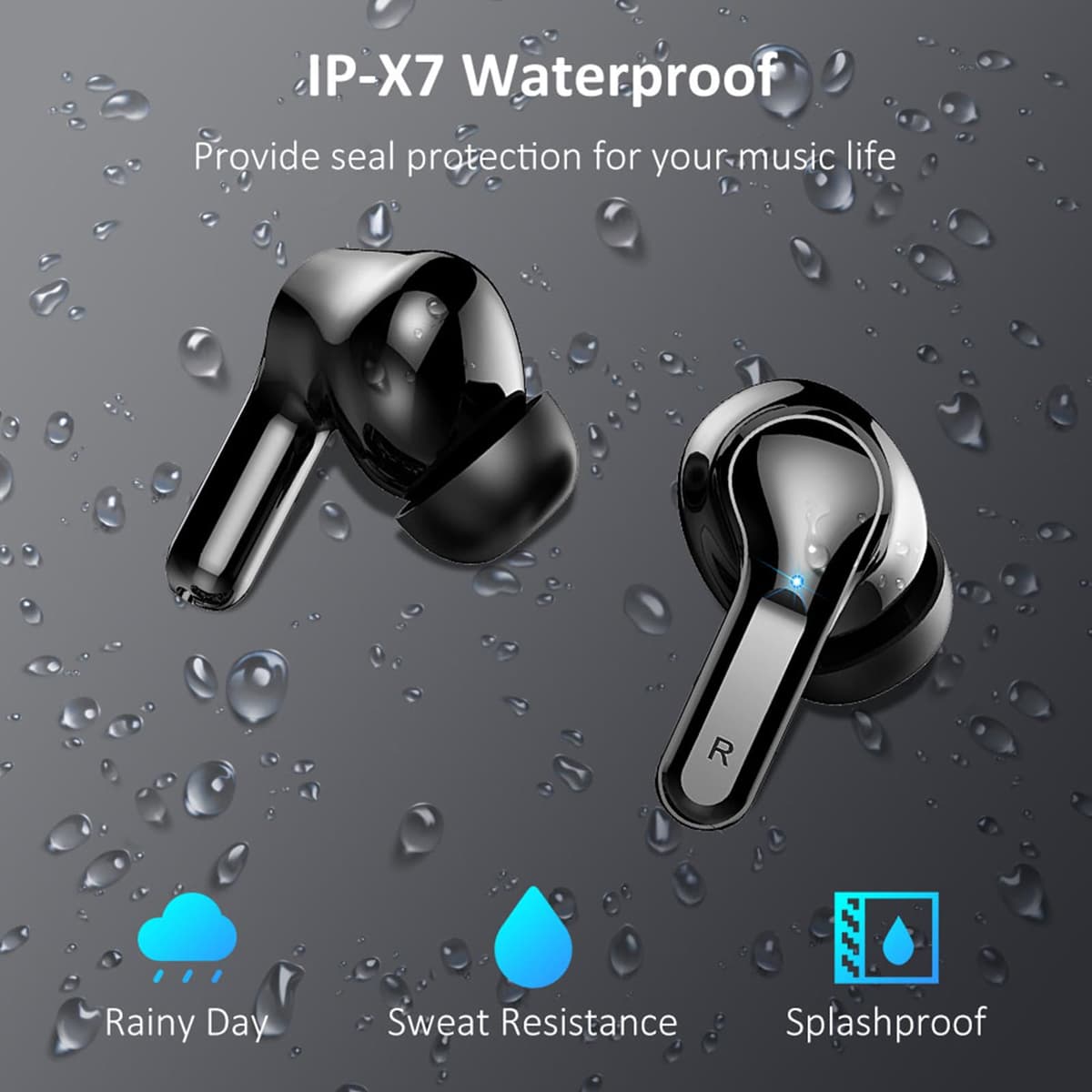 Wireless Earbuds, 6D-Stereo 2026 Bluetooth 5.4 Headphones, 50+Hrs Deep Bass Ear Buds, ENC Noise Cancelling Earphones, USB-C Fast Charging, IP-X7 Waterproof Headset Android iOS for Sport Gym Running — view 8