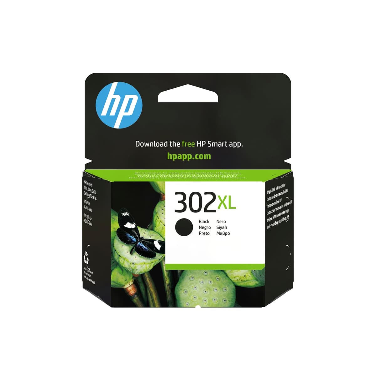 HP 302XL F6U68AE, Negro, Cartucho de Tinta de Alta Capacidad Original, Compatible con impresoras de inyección de Tinta DeskJet 1110, 2130, 3630, Envy 4520, OfficeJet 3830, 4650, 5220 y 5230