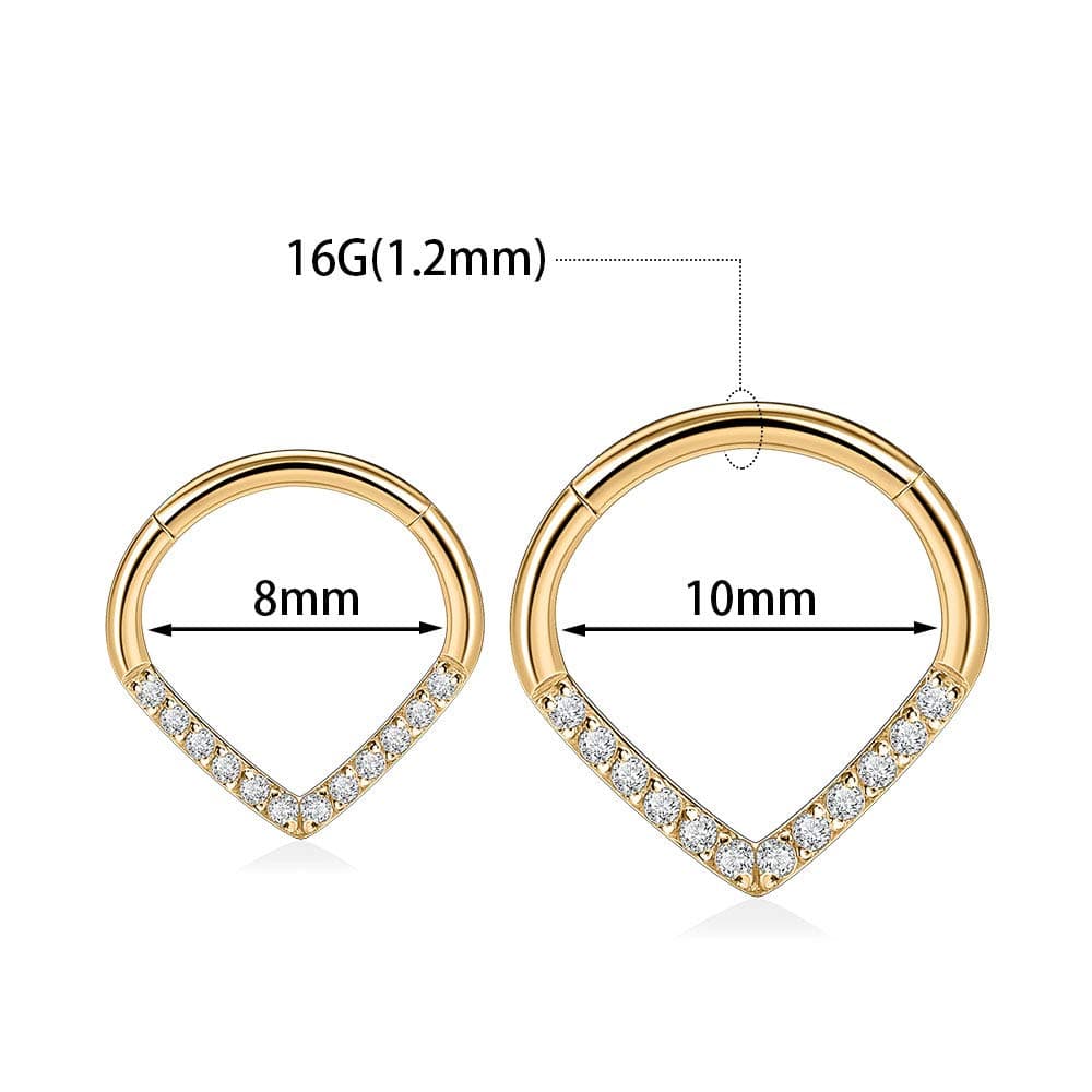 AROWRO 16G Septum & Daith Jewellery - 316L Surgical Steel Septum Rings, Daith Earrings, Nose Rings, Clicker, Rook, Helix, Lobe, Cartilage Piercing Jewellery — view 7