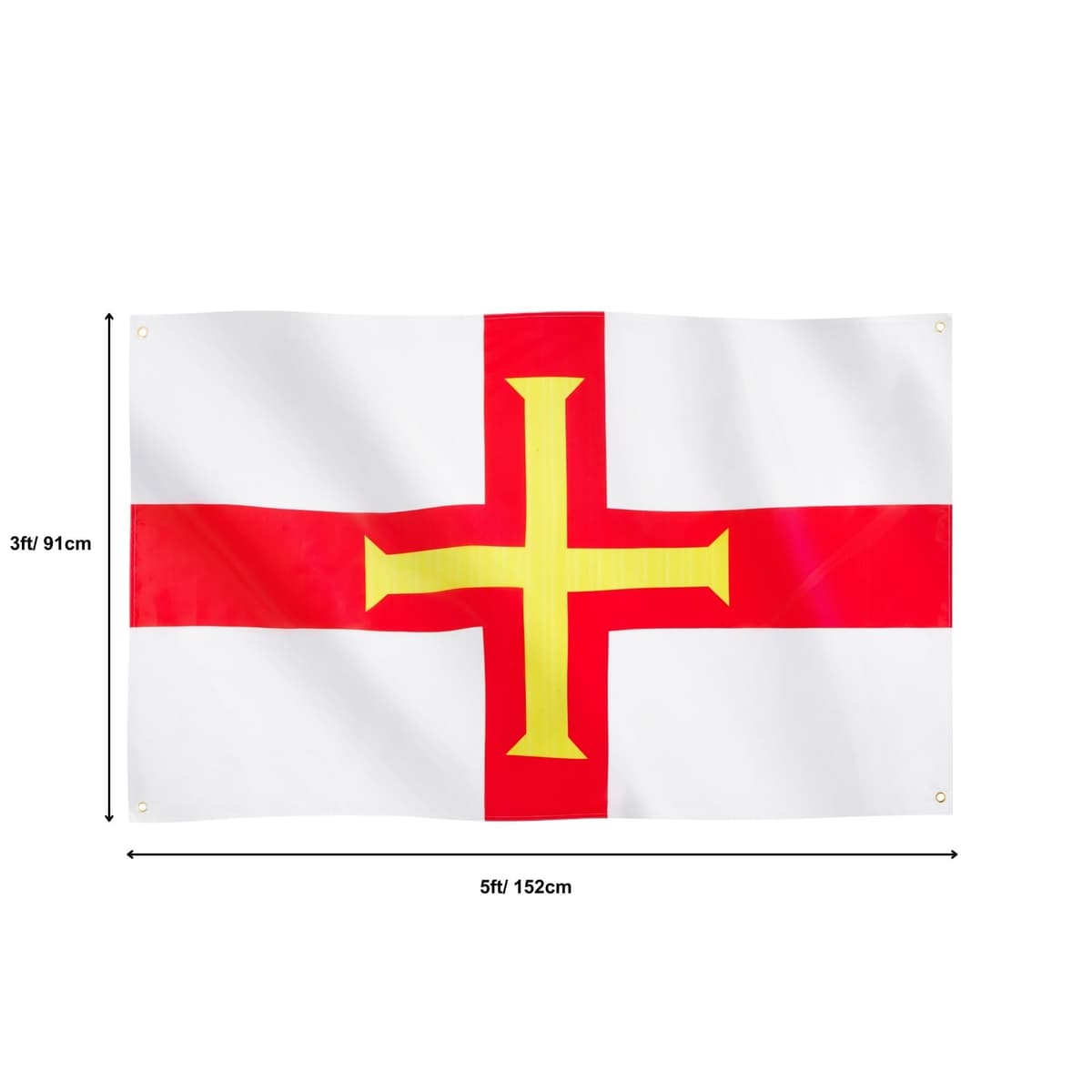 Runesol Cornwall Flag - 91x152cm, 3ft x 5ft, Cornish Flag, 4 Grommets, Eyelet in Every Corner, Premium Quality, Inside & Outside Use, Vivid Colours — view 149