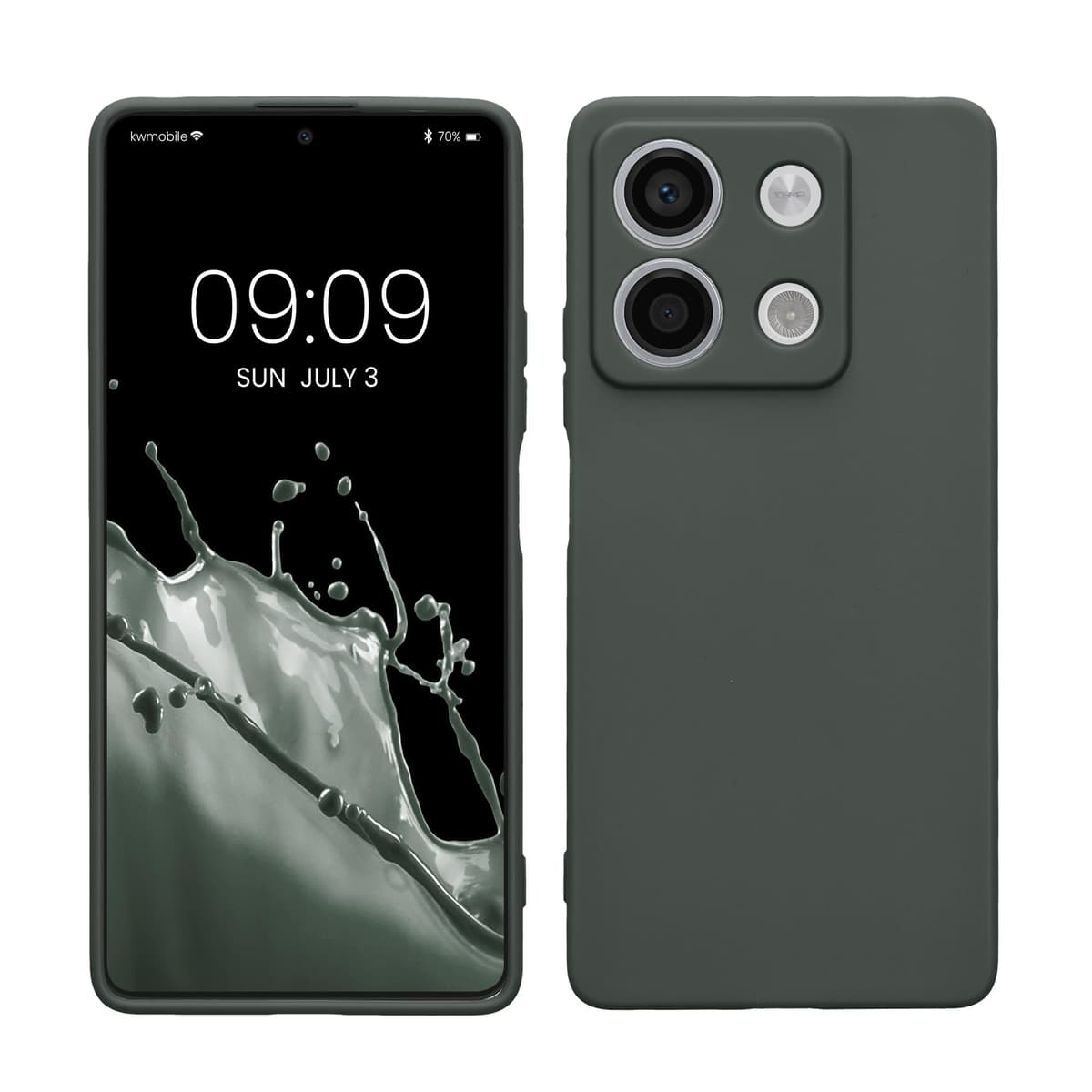 kwmobile Carcasa Compatible con Xiaomi Redmi Note 14 Pro 5G / Poco X7 Funda - Funda Ultrafina de TPU con Bordes elevados - Lavanda Metalizado — view 119