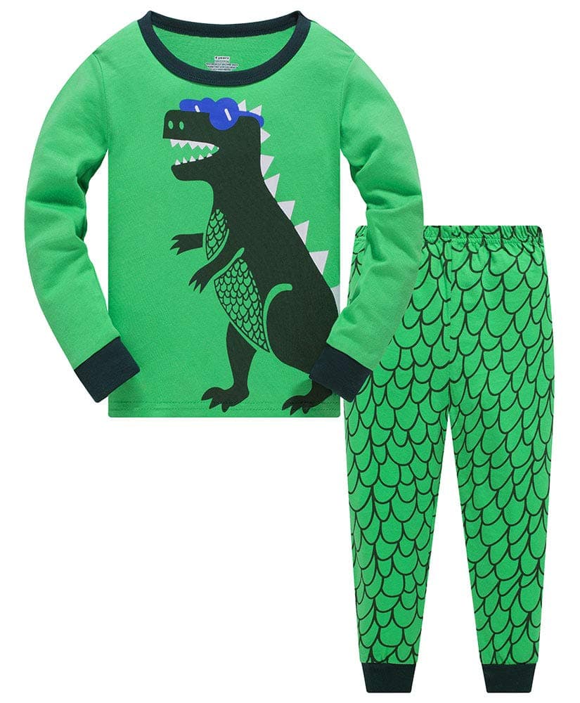 TEDD Boys Pyjamas Dinosaur Nightwear Cotton Toddler Clothes Kids Sleepwear Long Sleeve Christmas Pjs Sets 2 Piece Outfit Xmas Gift 1-12 Years