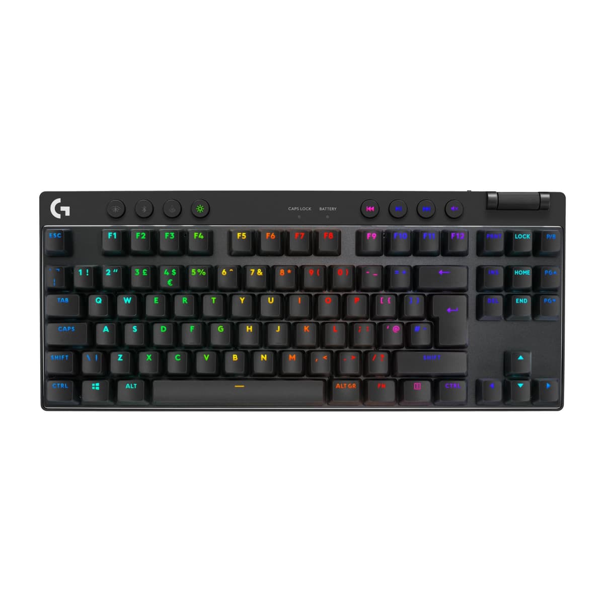 Logitech G PRO Mechanical Gaming Keyboard – Ultra Portable Tenkeyless Design, Detachable Micro USB Cable, Advanced GX Blue Clicky Switches, LIGHTSYNC RGB Backlit Keys, QWERTY UK, PC/Mac - Black — view 17