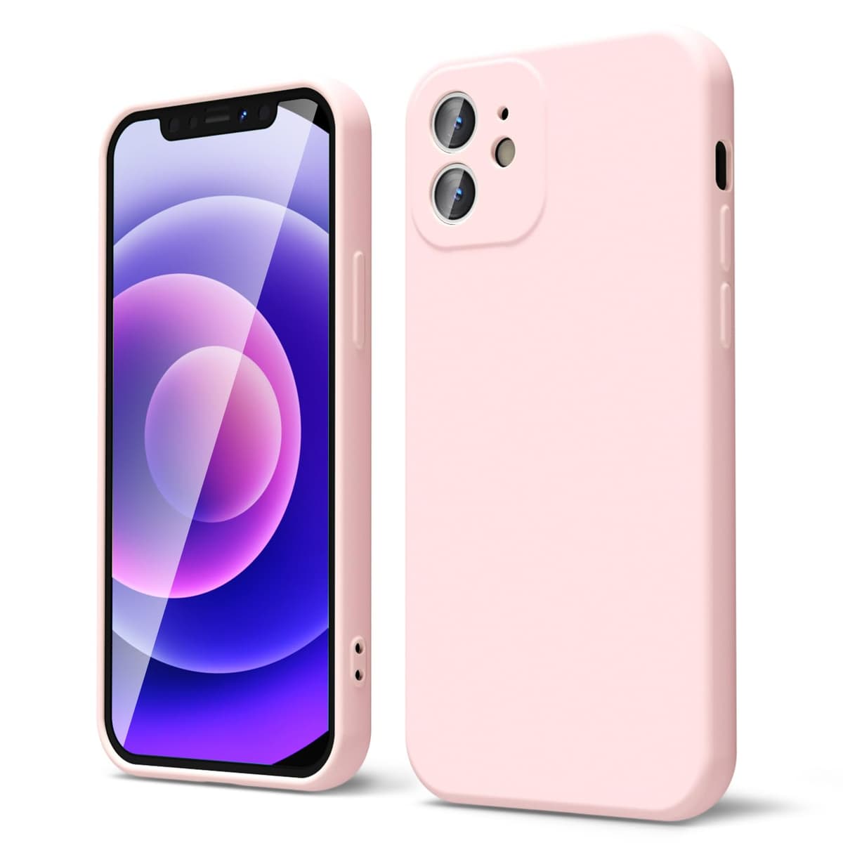 oakxco for iPhone 17 Pro Max Phone Case Liquid Silicone, Cute Thin Slim Grip Soft Rubber Gel for Women Men, Smooth Matte TPU Plain Solid Color Girly Simple Case with Camera Cover, Light Pink — view 513
