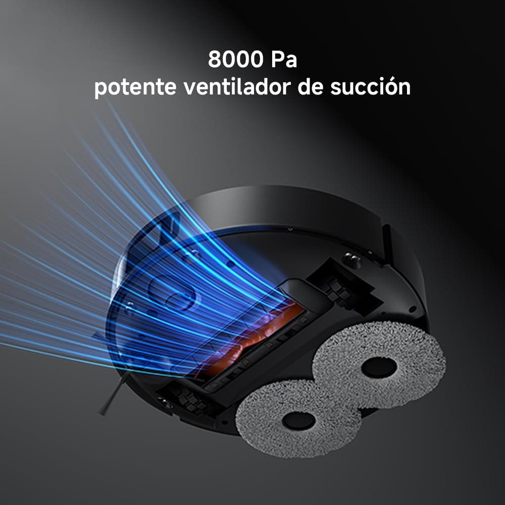 XIAOMI Robot Vacuum X20 MAX con estación Todo en uno: Vaciado automático, Lavado a Alta Temperatura y Secado rápido. 8000Pa, Brazo Extensible, Cepillo Anti-enredos, navegación LDS y Control por App. — view 4
