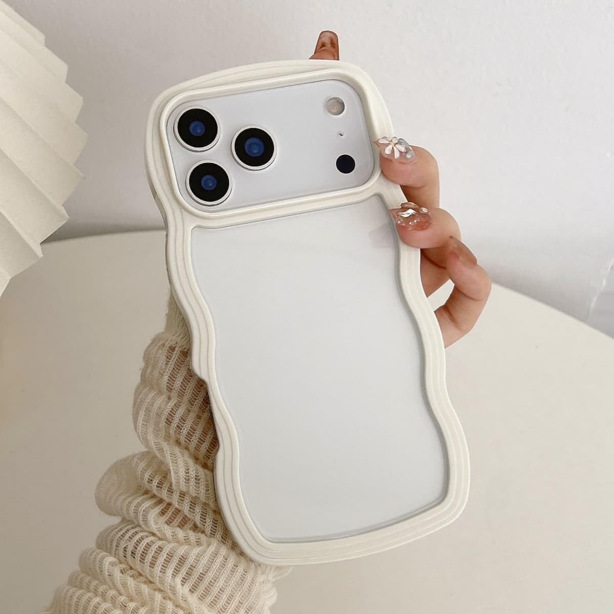 QLTYPRI Compatible with iPhone 11 Case, Cute Curly Wave Frame Clear Case for Girls Women, Transparent Soft Silicone TPU Bumper Shockproof Protective Phone Cover for iPhone 11 - Purple — view 96