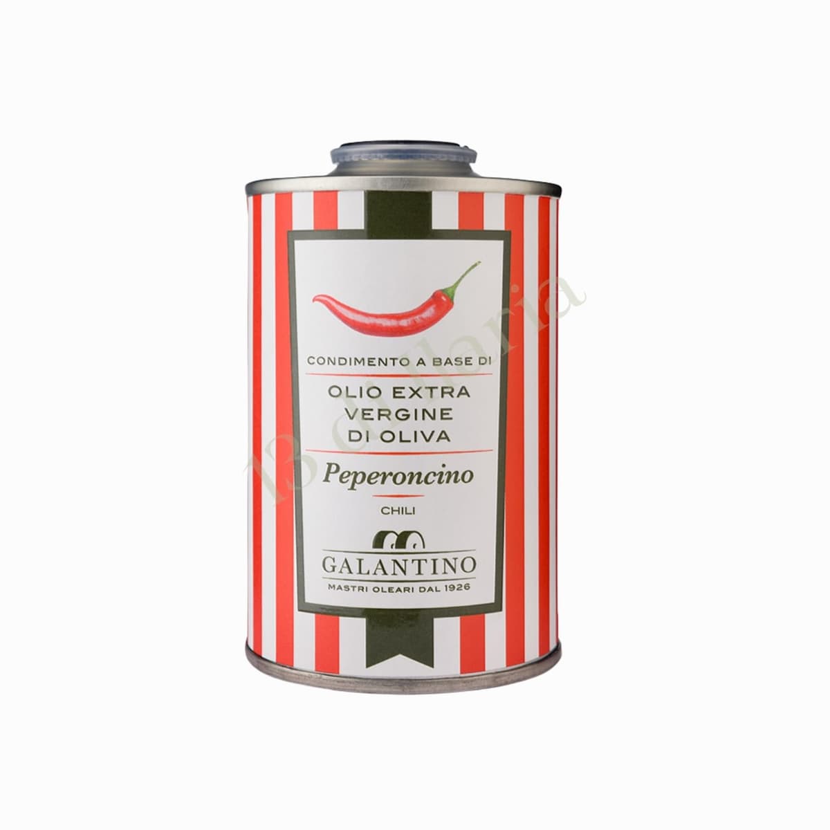 Aceite de Oliva Virgen Extra con Chile 250 ml | Lata Gourmet, Italiano Artesanal, Prensado en Frío | Sabor Fresco y Natural