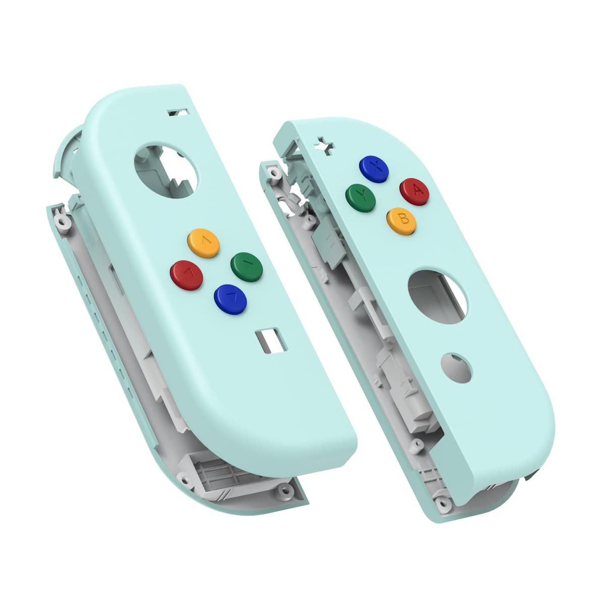 eXtremeRate Carcasa Joycon para Nintendo Switch & OLED Funda de Agarre Reemplazo Shell con Botones para Nintendo Switch Joycons OLED No Incluye Carcasa de Consola(Rojo Esmerilado) — view 15
