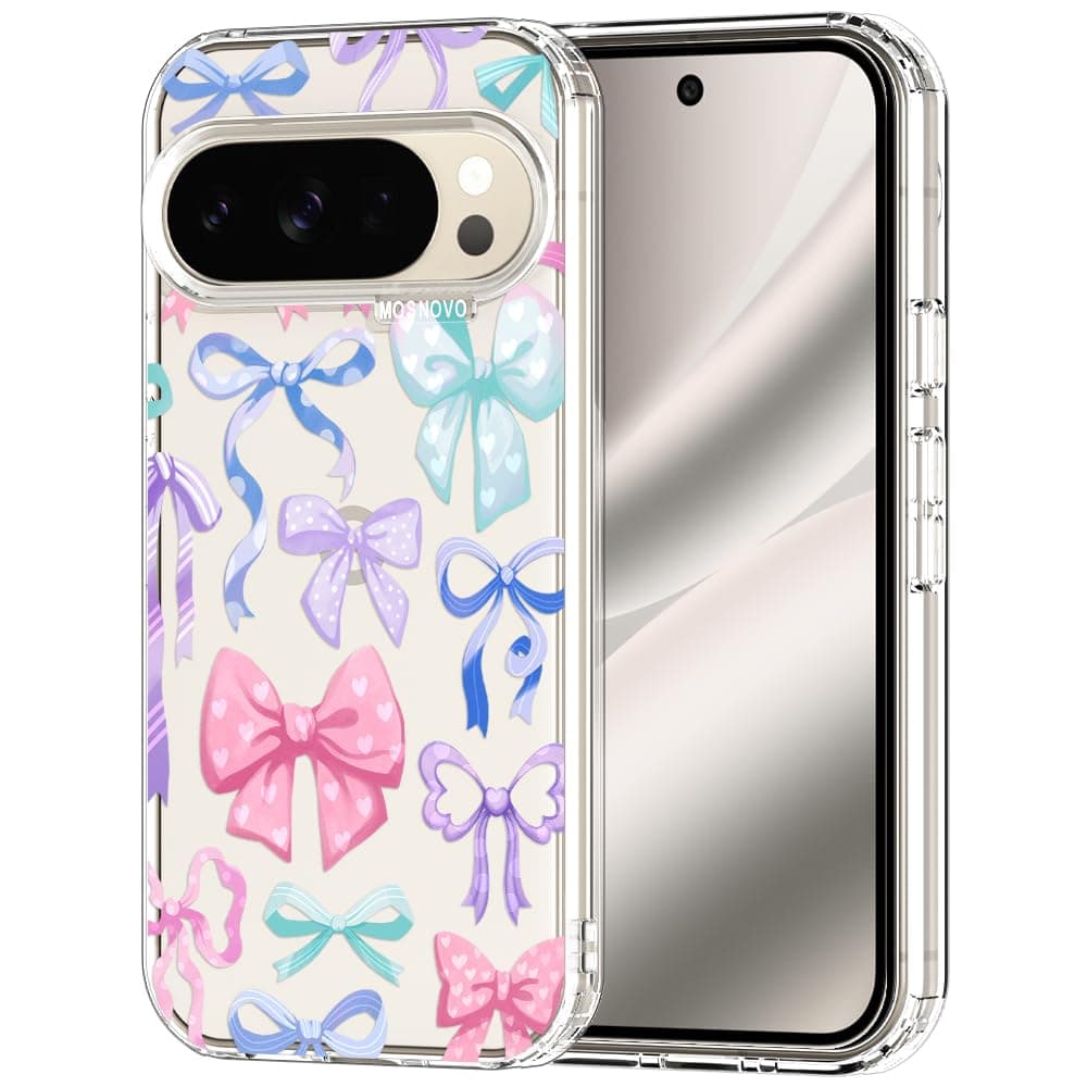 MOSNOVO Case for Google Pixel 9 & Pixel 9 Pro, [Buffertech 6.6ft Military-Grade Drop Protection] [Anti Peel Off Tech] Clear TPU Bumper Phone Case Cover Design - Eucalyptus — view 119
