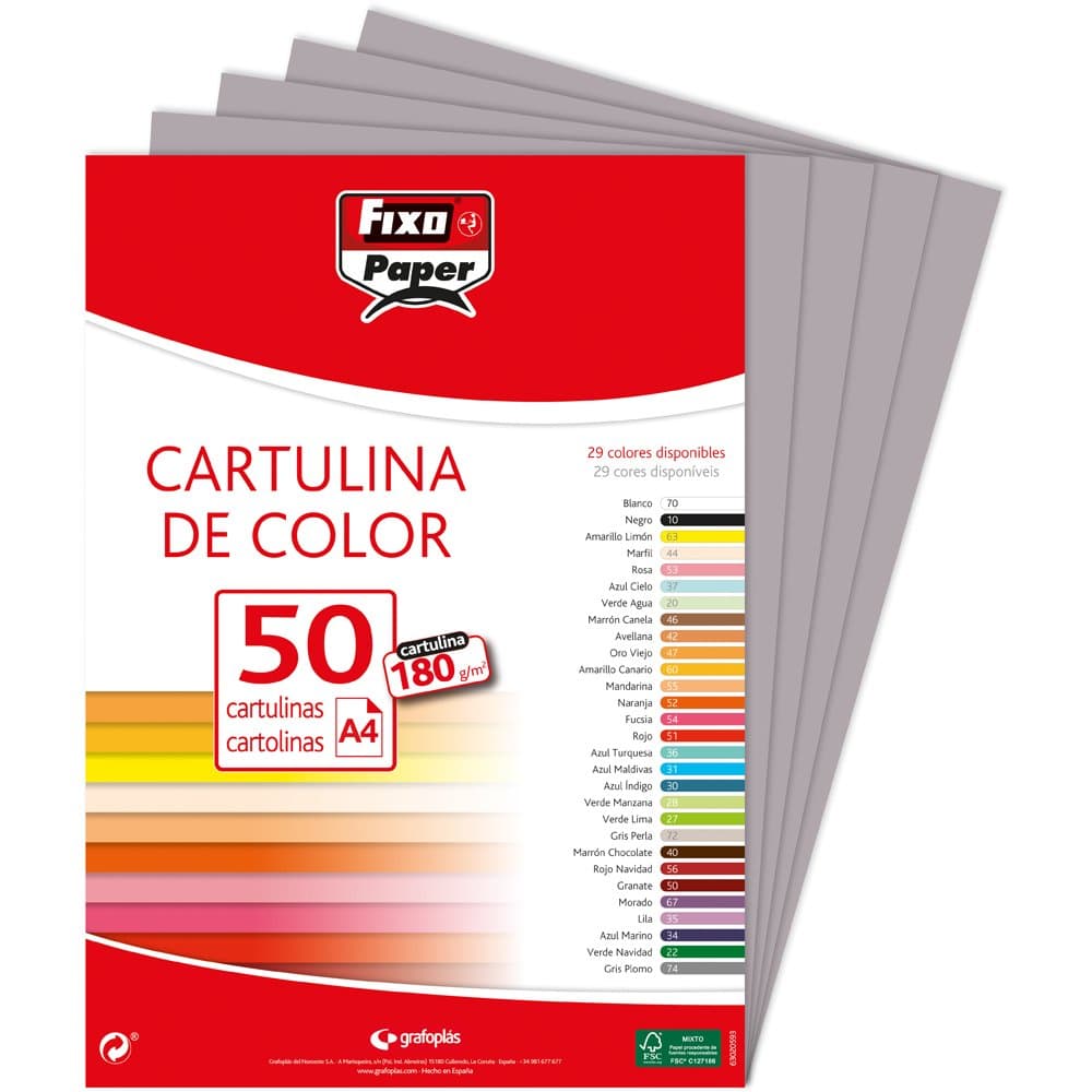 Fixo Paper 11110470 - Pack de 100 – Cartulina blanca A4, 180g — view 26