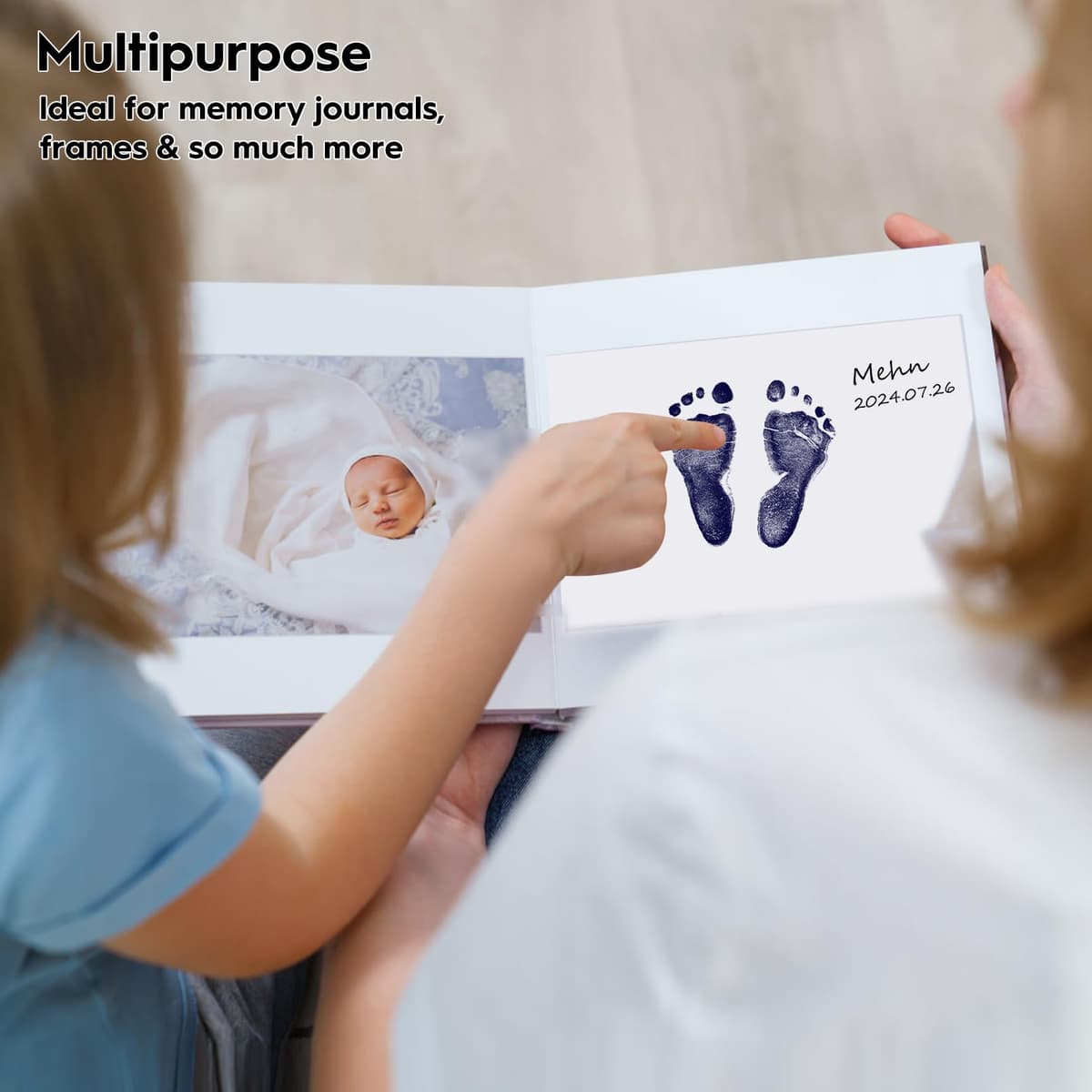 TATUNER Baby Hand and Footprint Kit Inkless - Mess Free Ink Pad, Paw Print Kit for Dogs and Cats, Safe Clean Touch Ink Pads for Newborn Handprints — view 33
