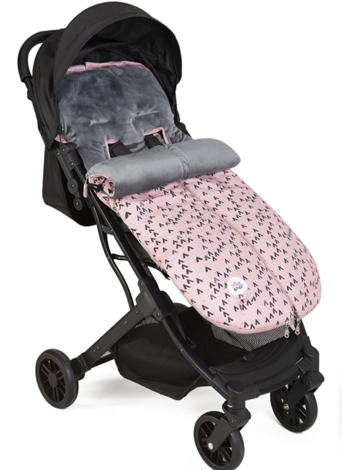 Saco Silla Paseo Universal, Saco Invierno Silla Paseo Universal, Desmontable con Cremallera, Cabezal Ajustable,Impermeable y Transpirable, fácil de Limpiar, Unisex (Montain Rosa)
