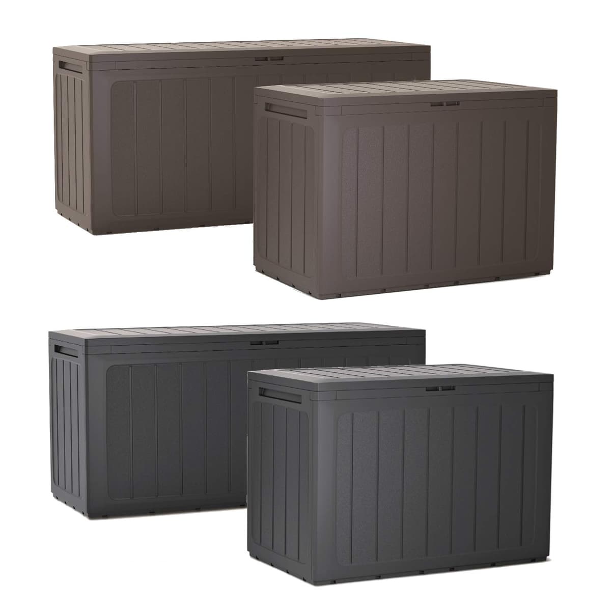 Baul de Jardin 280 litros Prosperplast Boardebox de plastico en Color Ocre Oscuro 116 x 43,3 x 55 cm — view 3