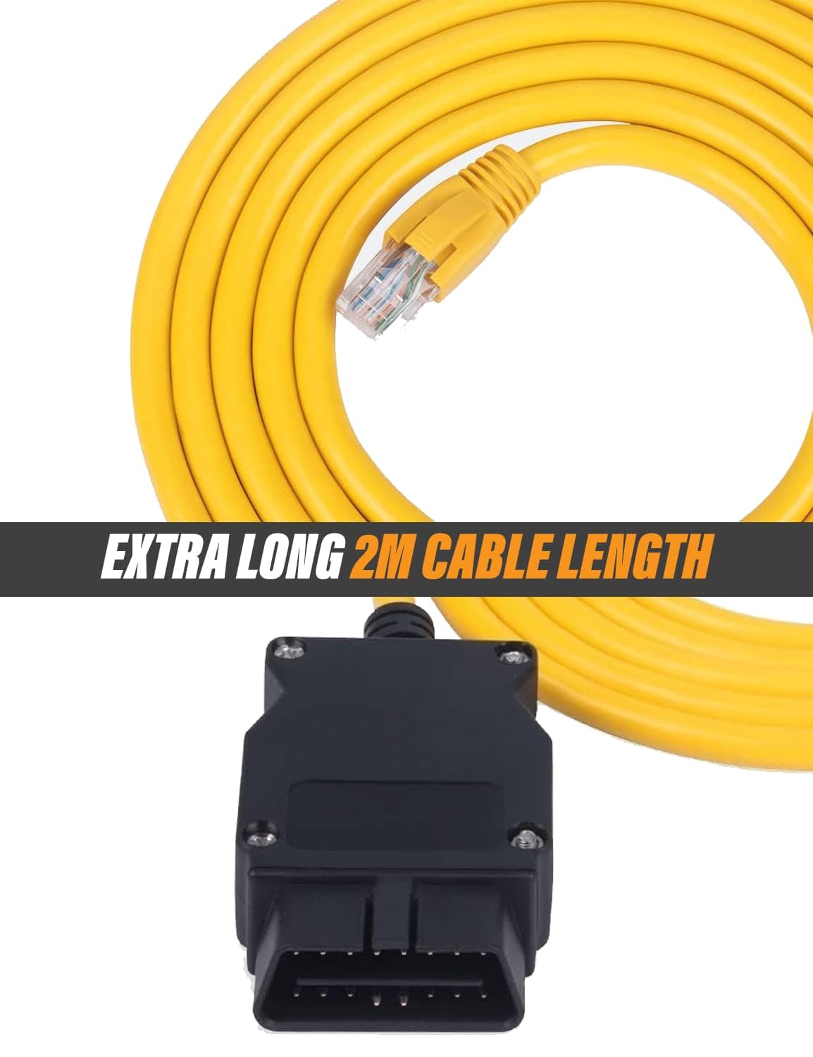 Xtremeauto ENET Diagnostic Cable OBDII to RJ45 – 2M Ethernet Coding Cable for BMW F-Series & G-Series – Compatible with ESYS, ISTA, Rheingold, BimmerCode, Bootmod3 – Diagnostic & Coding — view 5