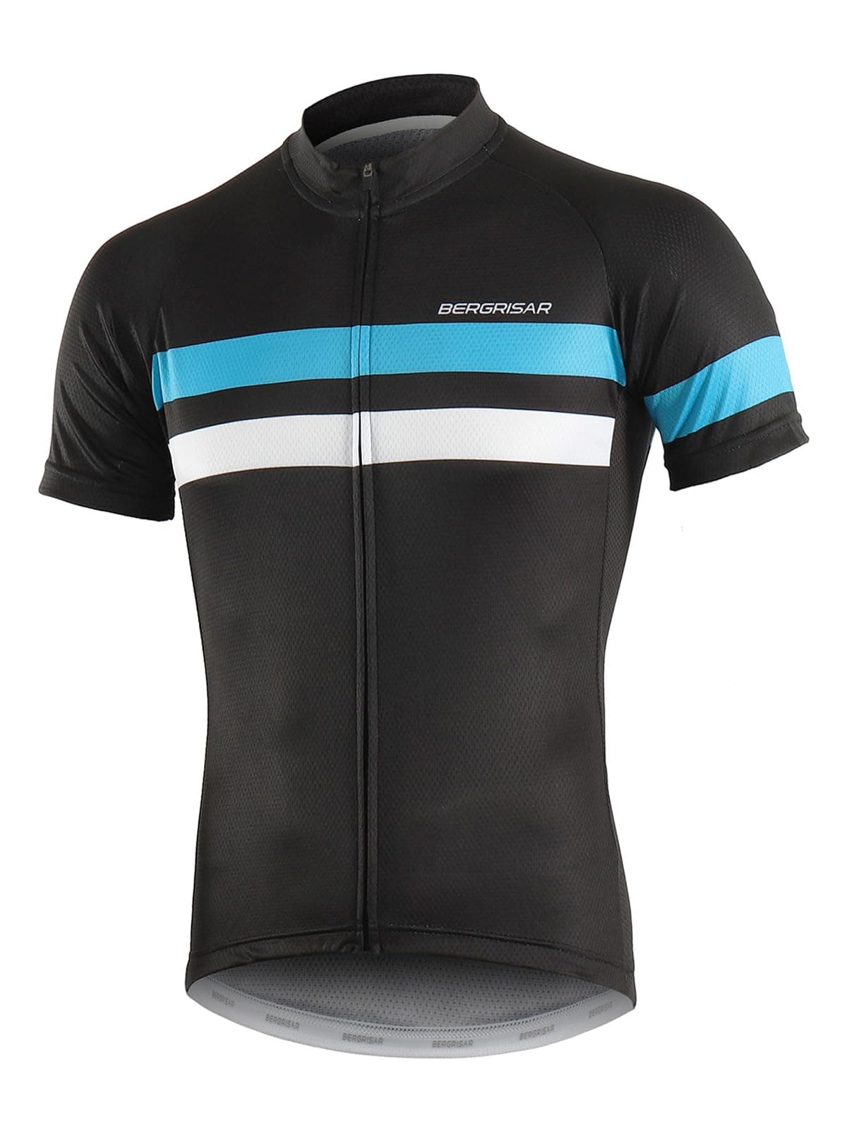 BERGRISAR Camiseta de Ciclismo de Manga Corta para Hombre, 3+1 Bolsillos con Cremallera — view 14