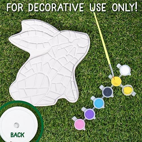 Creative Roots Paint Your Own Bunny Garden Stone, Craft Kits, Stepping Stones Kit for Kids, Ceramics to Paint, Ages 6+ — view 2