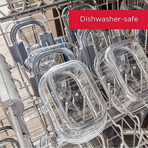 Rubbermaid Brilliance BPA-Free Food Storage Containers Multi Pack, 1.3 Cup Plastic Containers with Lids, 5 Pack, Leak Proof, Microwave & Dishwasher Safe — view 6