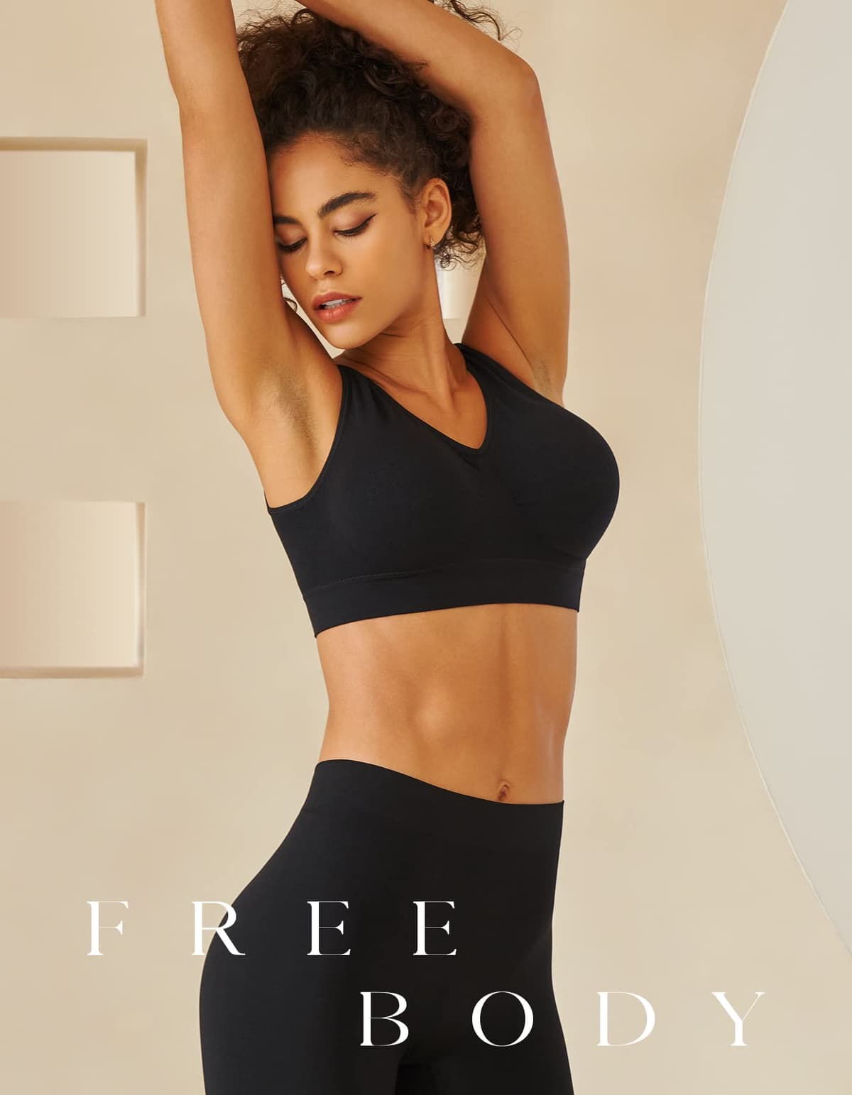 SIMIYA Super Comfort Bra, Womens Sports Bras Removable Pads Plus Size Sleep Bras for Girls in Yoga Bralette Leisure Stretch Crop Tops Vest — view 3
