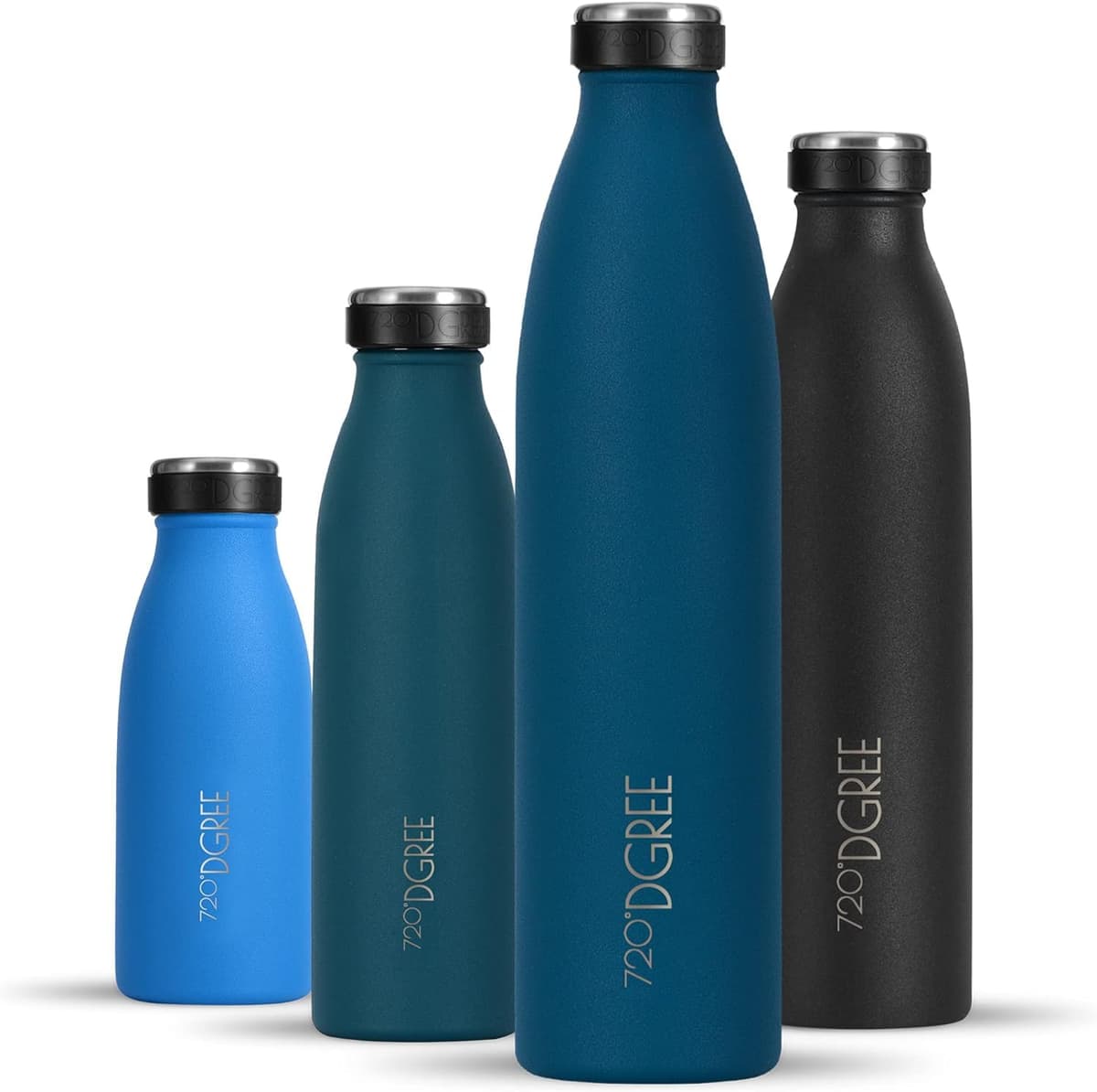 720°DGREE Botella Agua Acero Inoxidable “milkyBottle“ – 1litro - Sin BPA Free, Antigoteo y Prueba de Fugas - Frasco térmico, Cantimplora Aislada - Bebida con Gas, Deporte, Escuela, Gimnasio Exteriore — view 38
