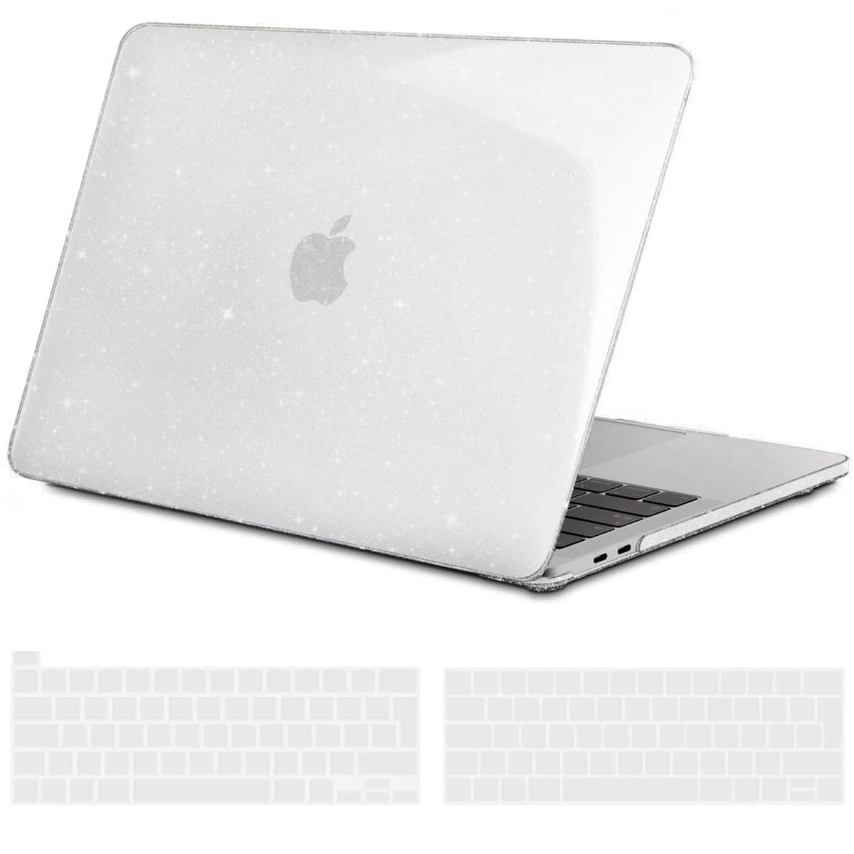 TECOOL Case compatible with MacBook Air M1 & MacBook Air 13 inch Retina 2020 2019 2018 (A2337 A2179 A1932), Plastic Snap On Hard Shell Cover & UK EU Keyboard Protector, Crystal Clear (Glossy) — view 22