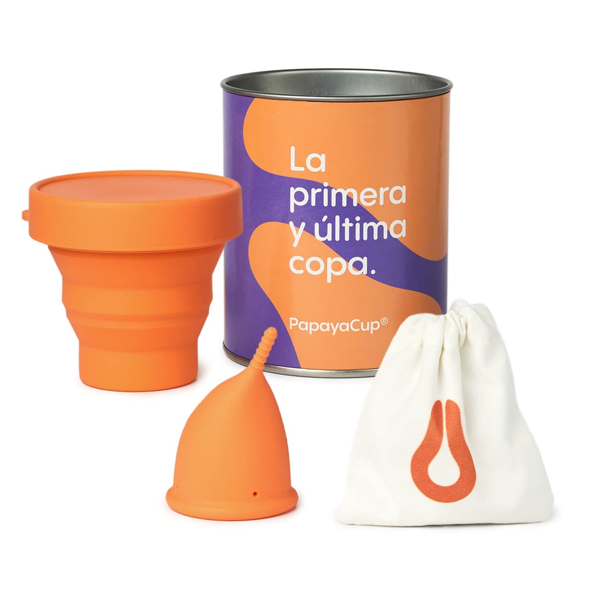Copa Menstrual Anatómica Más Cómoda, Más flexible Para Mujeres con Sensibilidad Vaginal - Reutilizable con Vaso Esterilizador Plegable para Microondas (L con esterilizador)