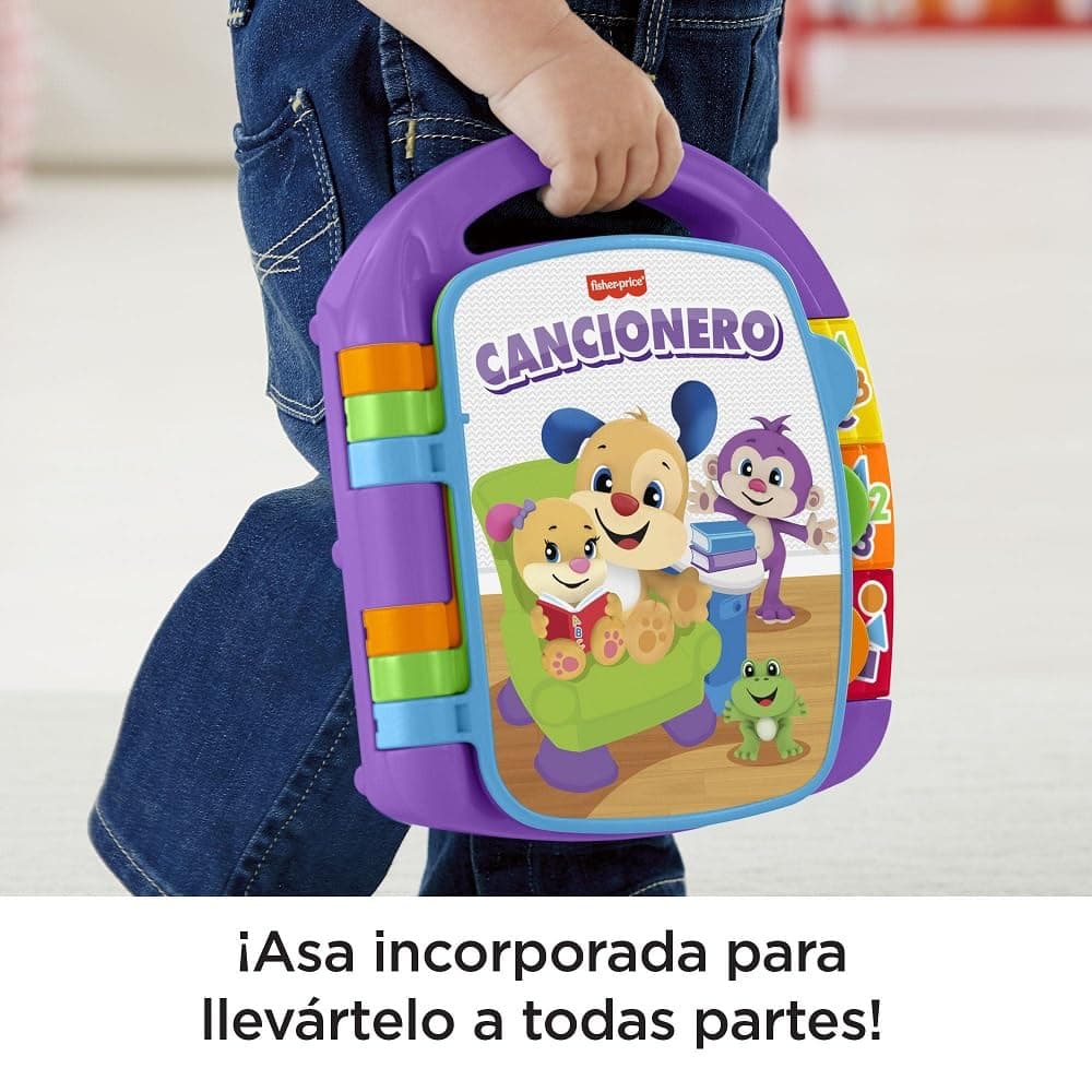 Fisher-Price Ríe y Aprende Libro Interactivo de Aprendizaje Cancionero, Juguete con Luces y Sonidos para bebé +6 Meses, versión español (FRC69) — view 5