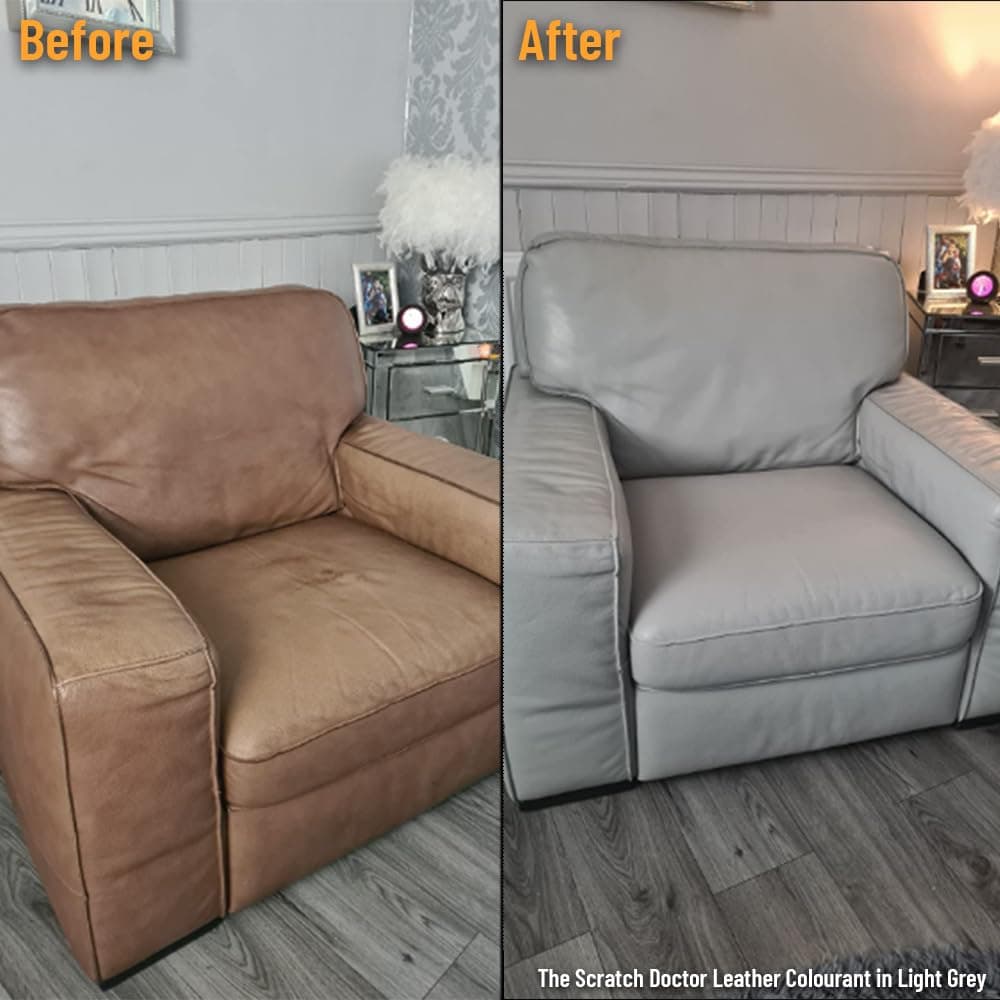 Scratch Doctor Leather Colourant Restore & Repair Leather Faux Vinyl Paint for Furniture Sofas Car Seats Shoes Handbags (Light Cream, 100ml) — view 4