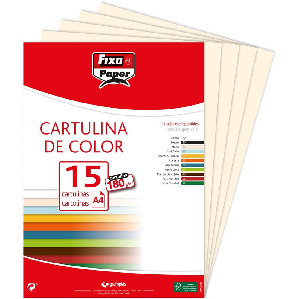 Fixo Paper 11110470 - Pack de 100 – Cartulina blanca A4, 180g — view 101