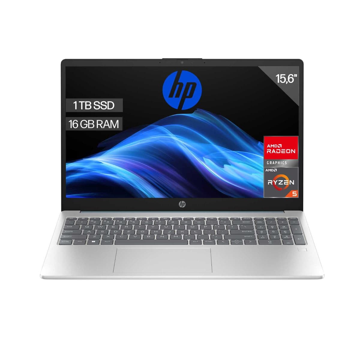 HP 15-fc0240ns - Ordenador portátil de 15.6" FHD (AMD Ryzen 7-7730U, 32 GB RAM, 1TB SSD, AMD Radeon Graphics, Sin Sistema operativo) Plata - Teclado QWERTY Español — view 11