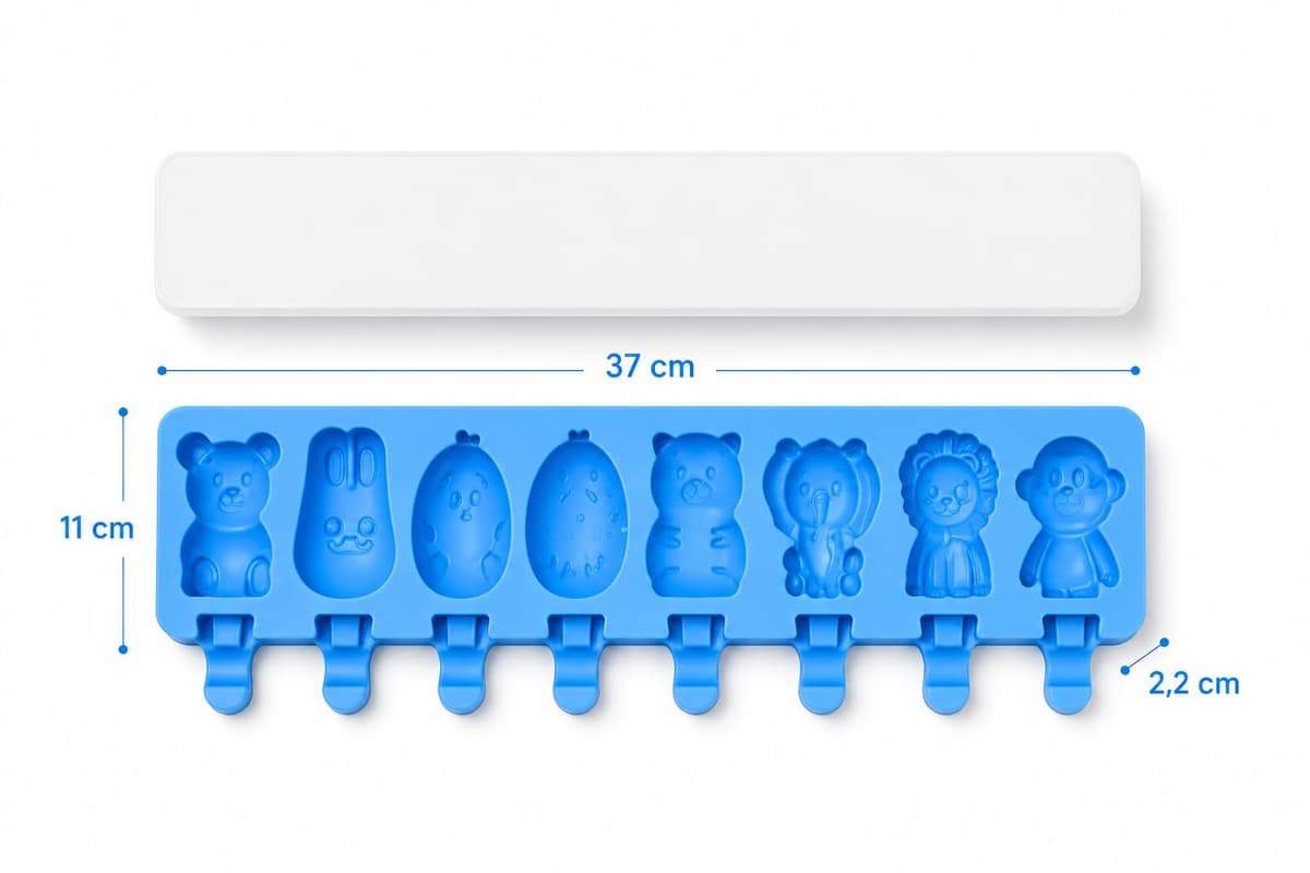 Molde Premium de Silicona para Helados – 8 cavidades para Helados Caseros | Reutilizable | Fácil de Desmoldar y Limpiar | Ideal para Niños | Libre de BPA (Animales) | Incluye Ebook QR con Recetas — view 5