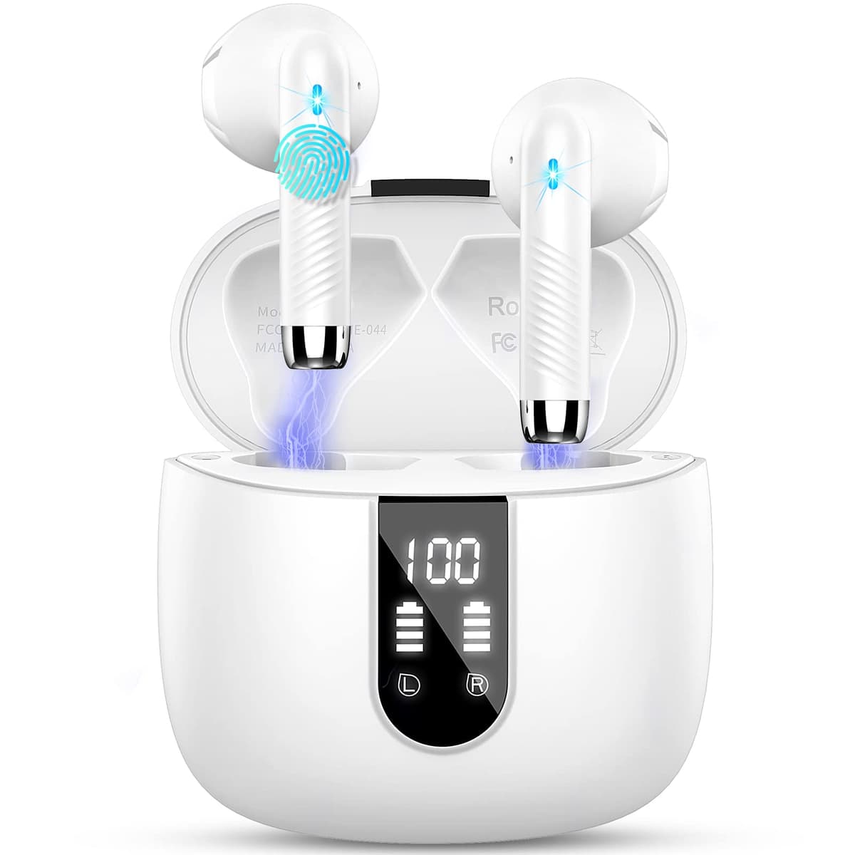 Auriculares Inalámbricos Bluetooth, Auriculares Bluetooth 5.4 HiFi Estéreo, 56H Cascos Inalambricos Bluetooth con ENC Reducción de Ruido, Pantalla LED, USB-C, Control Táctil, IP7 Impermeable Audifonos — view 14