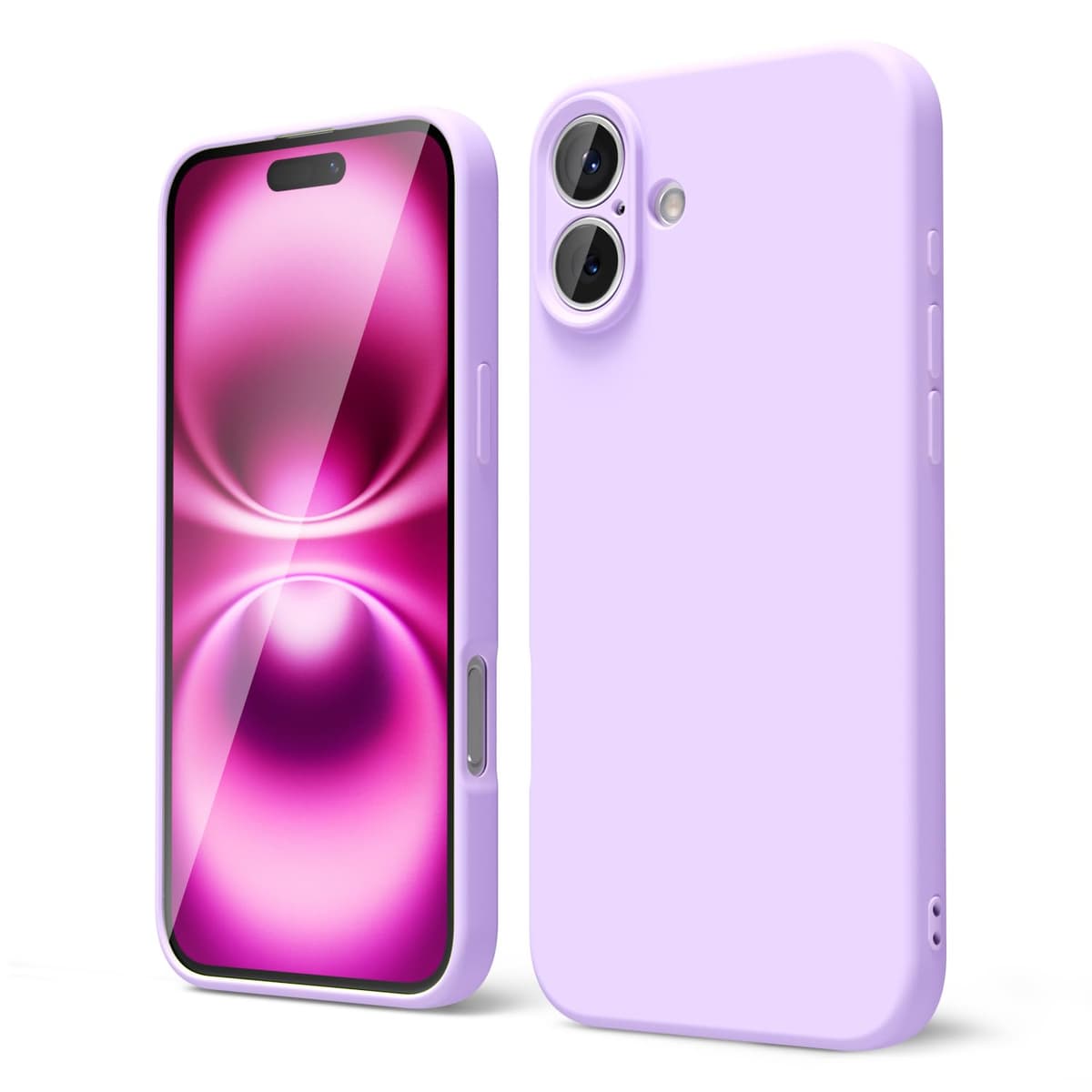 oakxco for iPhone 17 Pro Max Phone Case Liquid Silicone, Cute Thin Slim Grip Soft Rubber Gel for Women Men, Smooth Matte TPU Plain Solid Color Girly Simple Case with Camera Cover, Light Pink — view 1717