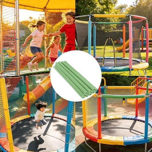12pcs Trampoline Pole Foam Sleeves 88cm Length,34.6 Inch Waterproof Round Tube Protective Trampoline Spring Cover Padding,Trampoline Poles Replacement Parts for Indoor Playground (Blue) — view 4