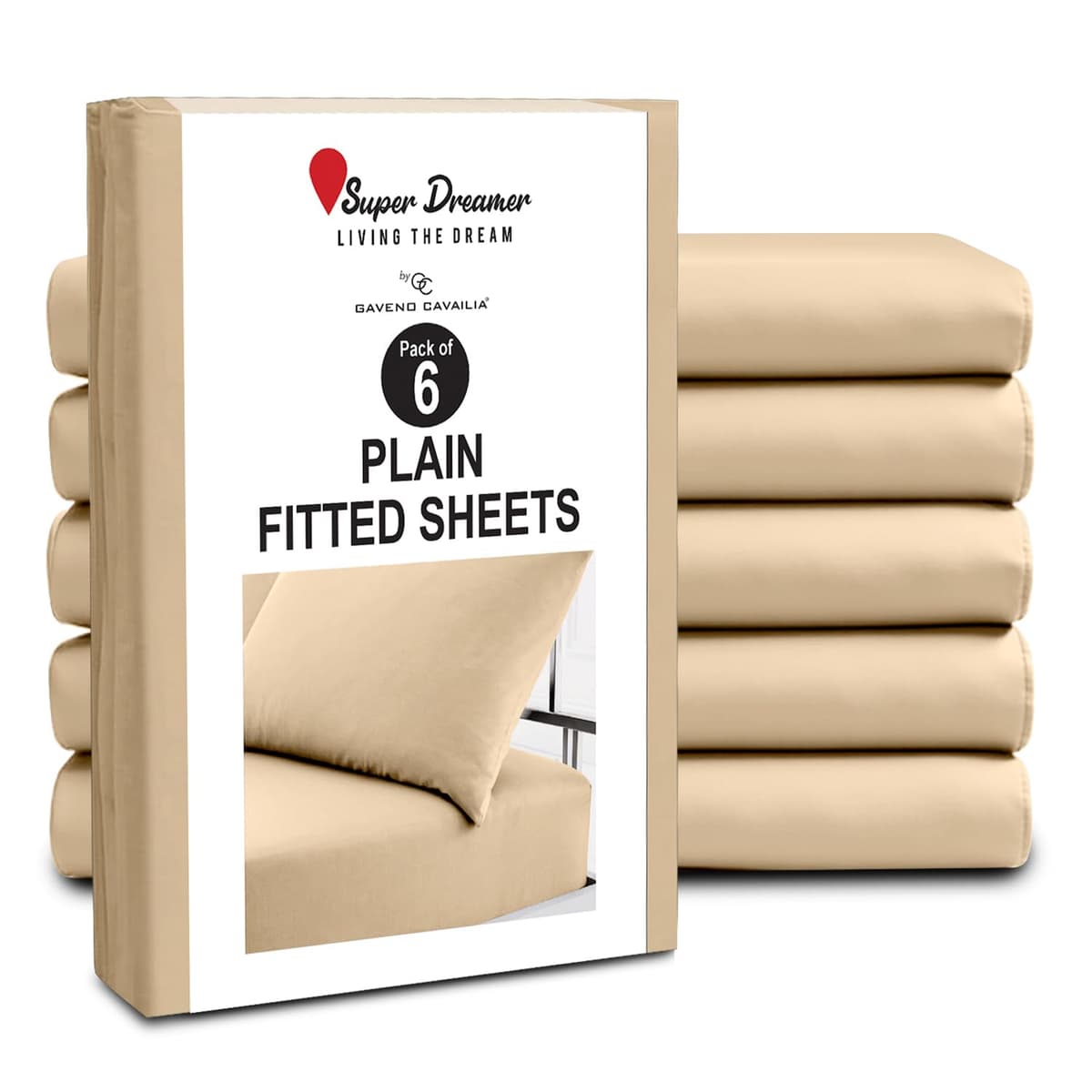 GC GAVENO CAVAILIA Fitted Sheet Single Bed (91 x 190cm) - Grey Bedding Sheets - Plain Dyed Microfiber Bed Sheets Single - (10 inch) 25cm Deep Pocket Bottom Sheet - Easycare - Wrinkle & Fade Resistant — view 20