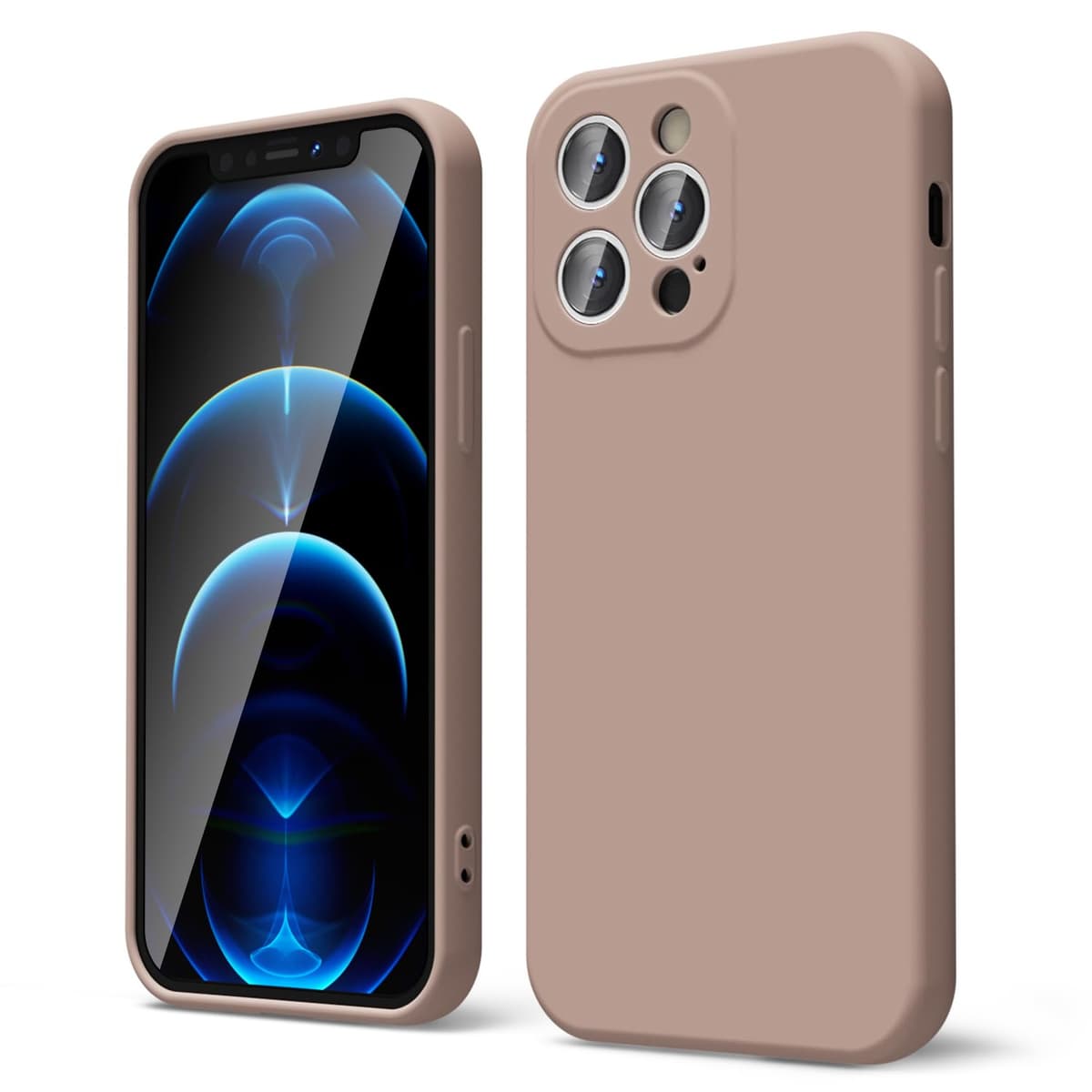 oakxco for iPhone 17 Pro Max Phone Case Liquid Silicone, Cute Thin Slim Grip Soft Rubber Gel for Women Men, Smooth Matte TPU Plain Solid Color Girly Simple Case with Camera Cover, Light Pink — view 575