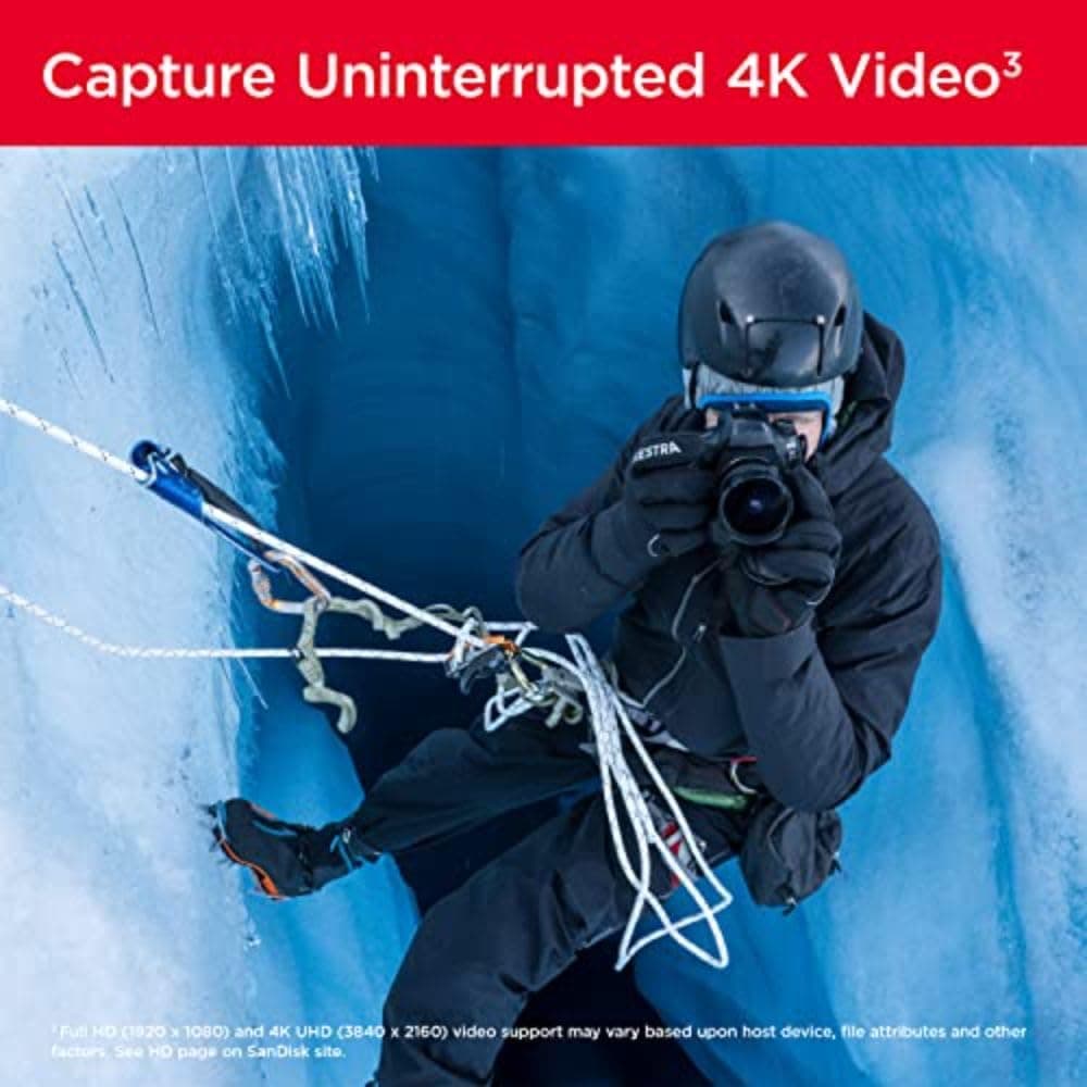 SanDisk 64GB Extreme PRO SDXC card, SD Card, V30 Memory Card, 4K UHD, up to 200 MB/s, SanDisk QuickFlow Technology, RescuePro Deluxe Data Recovery Software, UHS-I, Class 10, U3, V30 — view 4