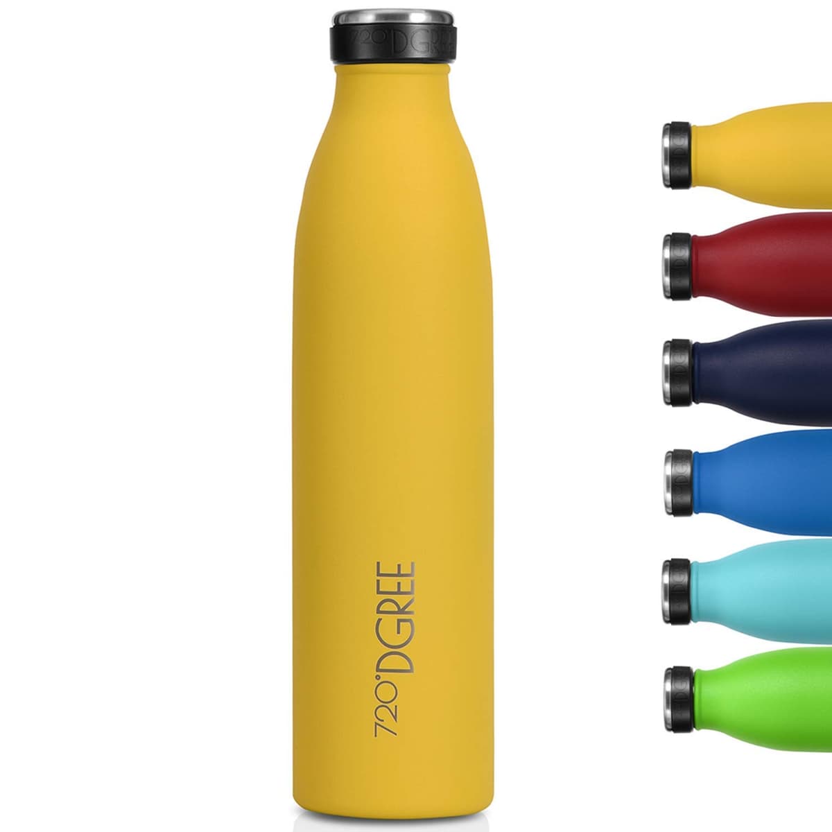720°DGREE Botella Agua Acero Inoxidable “milkyBottle“ – 1litro - Sin BPA Free, Antigoteo y Prueba de Fugas - Frasco térmico, Cantimplora Aislada - Bebida con Gas, Deporte, Escuela, Gimnasio Exteriore — view 19