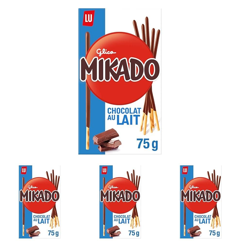 Mikado LU, Palitos de Galleta Crujientes, Cubiertos de Chocolate con Leche, 75 g — view 7