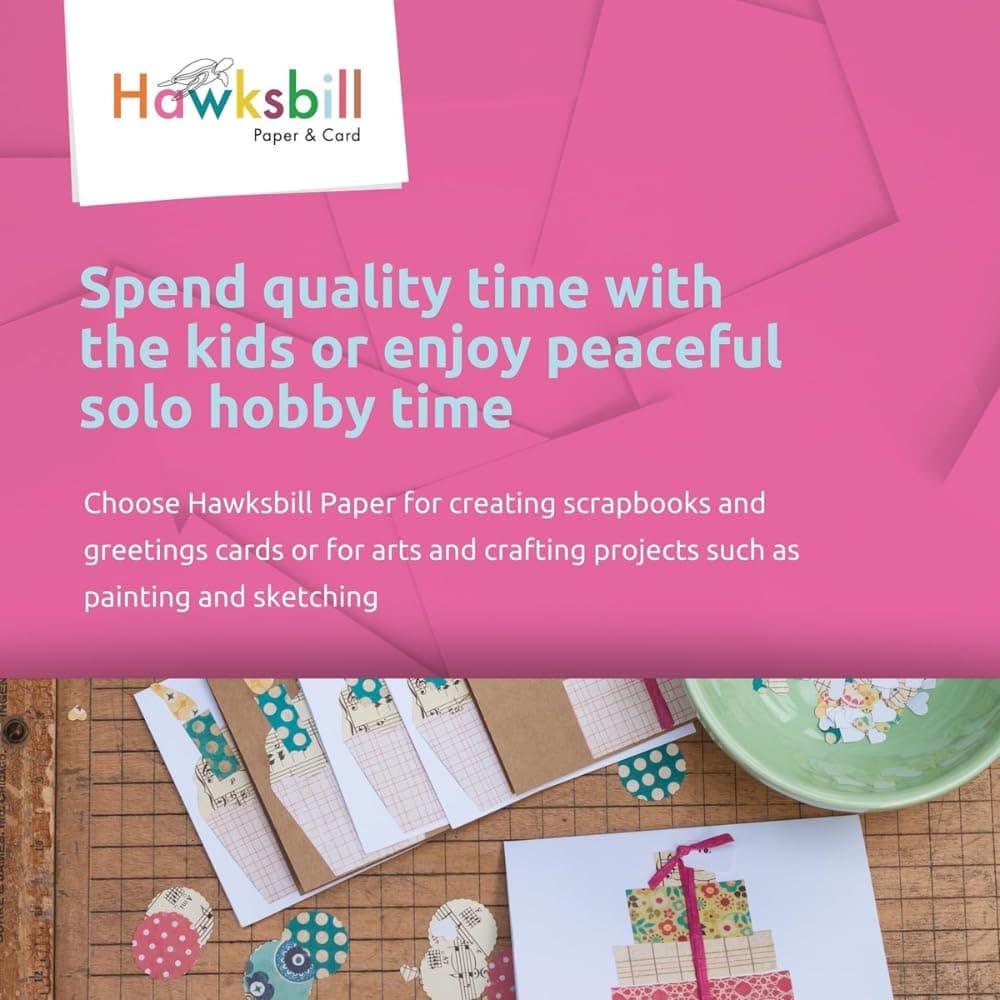 Hawksbill A4 Card Paper White 225GSM 100 Pack Premium Cardstock for Arts Craft Home and Office Use — view 6