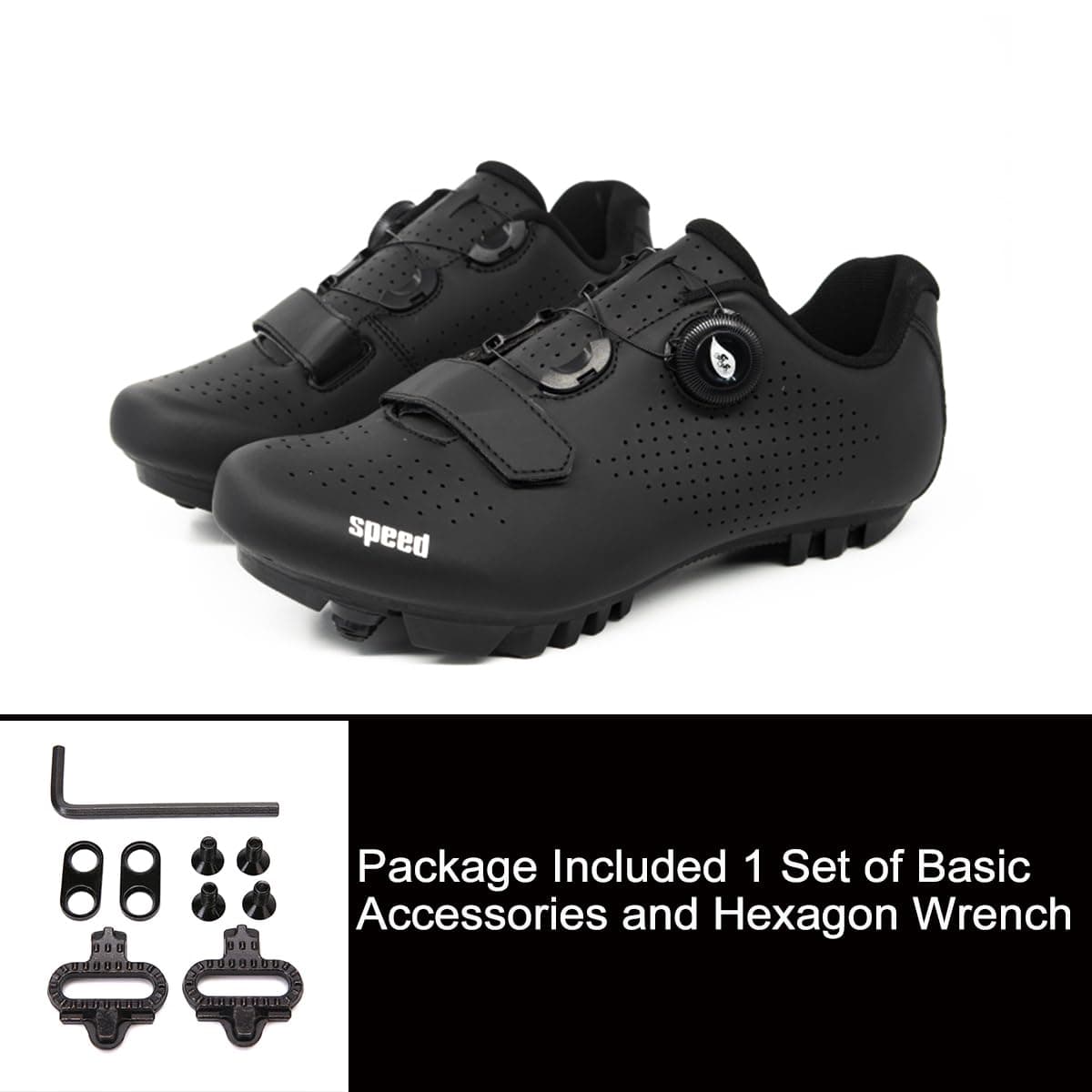 Hixingo Zapatilla de Ciclismo Hombre, Zapatos Bicicleta de Montaña Exterior MTB Compatibles con SPD Lock System, Zapatillas de Ciclismo Unisex Adulto Respirables — view 4