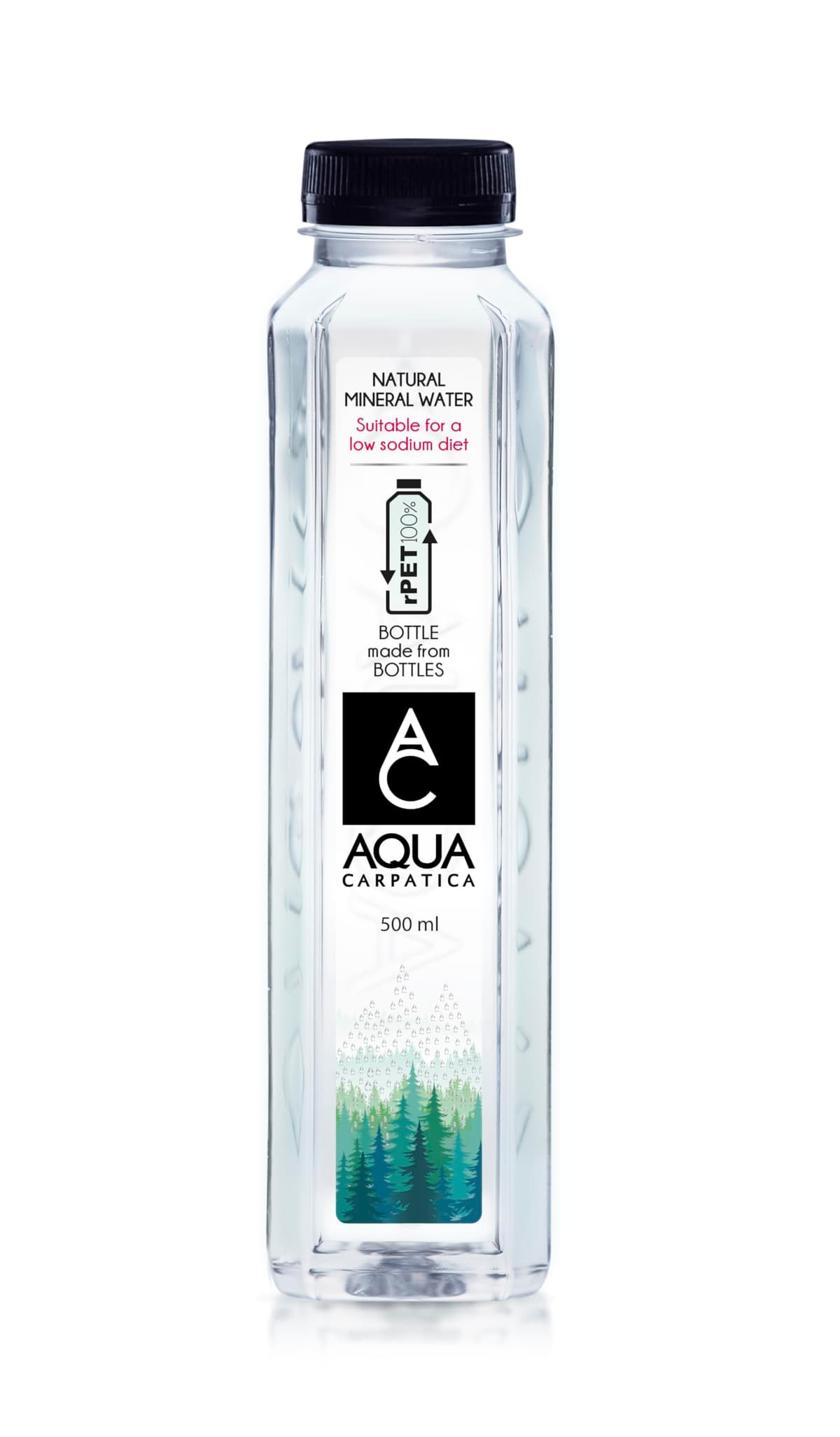 AQUA Carpatica Pure Natural Still Mineral Water, Virtually Nitrate Free, Low Sodium, Naturally Alkaline, Natural Electrolytes, Premium Multipack 100% Recyclable, 500 ml (Pack of 6) — view 27