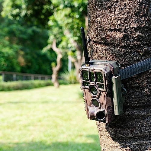 GardePro E8 WiFi Trail Camera (Non-Cellular), 48MP Photos, 1296P HD Videos, 120° Detection Angle with 0.1s Triple-PIR Motion Detection up to 100 ft, No-Glow Night Vision