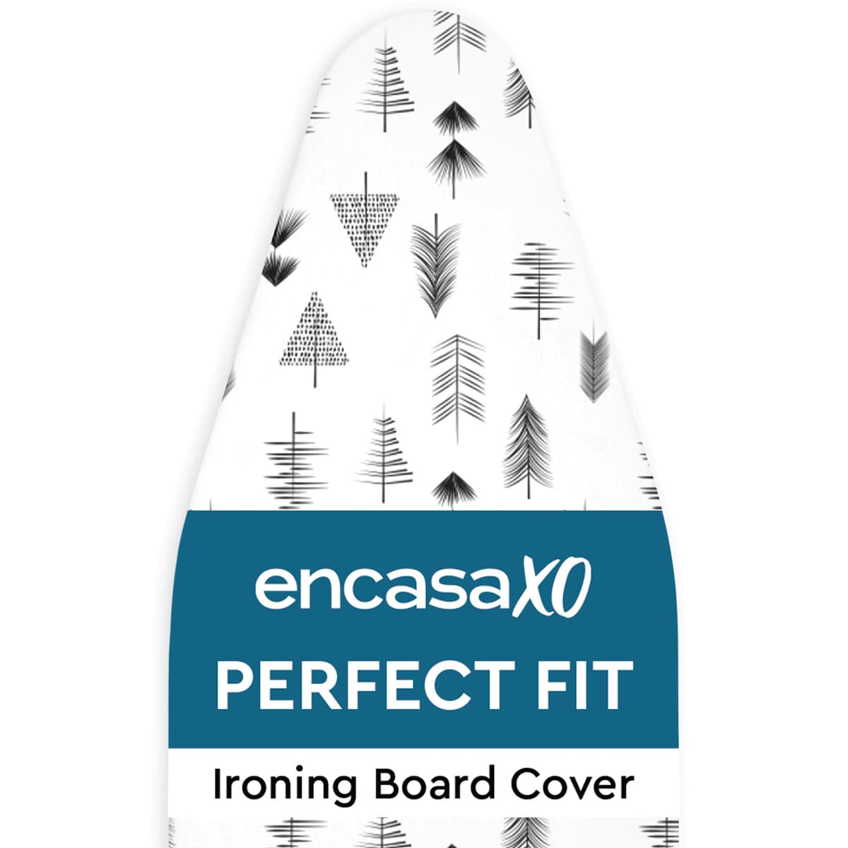 Encasa XO Ironing Board Covers and pad 125x46 cm- Thick 3mm Felt Padding, Drawstring Tightening & Lock, Heat Reflective, Scorch & Stain Resistant, for Wide Ironing Board - Big Leaves Green — view 19