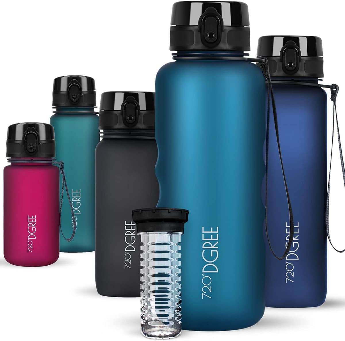 720°DGREE Botella de agua uberBottle – 1,5 litros, 1500ml | Novedosa botella deportiva | Sin BPA | Ideal para niños, fitness, deportes, fútbol, guardería, escuela, pequeños, antigoteo — view 170