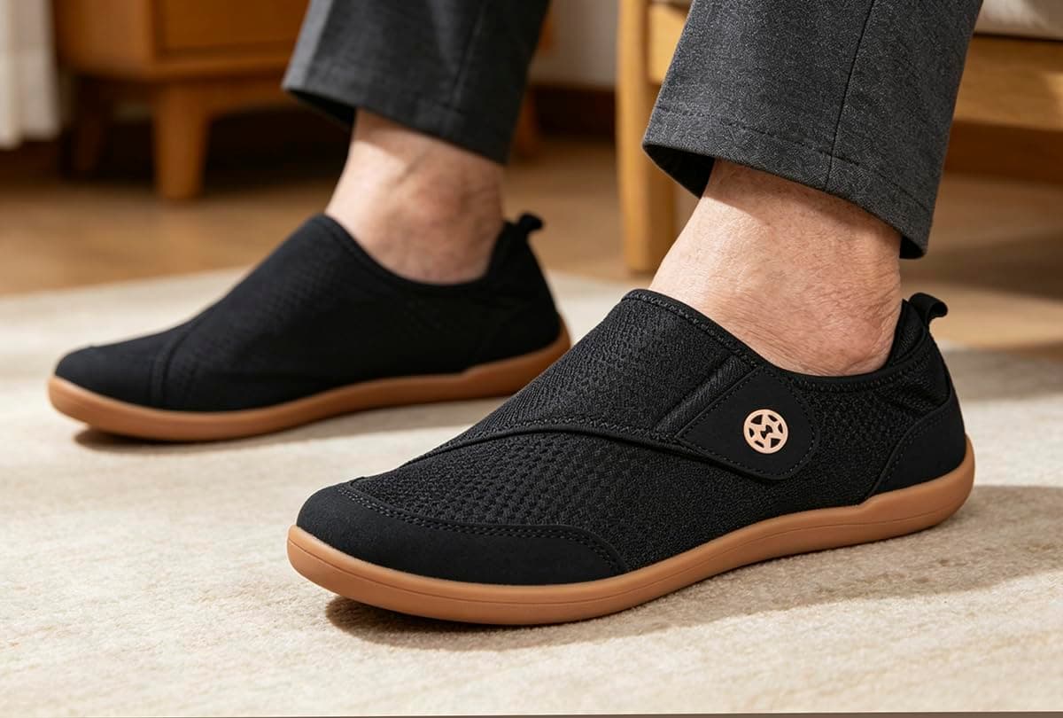 Diabetic Shoes for Women Men Extra Wide Breathable Lightweight Non-Slip Adjustable Comfortable Orthopedic Walking Sneakers Footwear Edema Arthritis Elderly Elderly — view 2