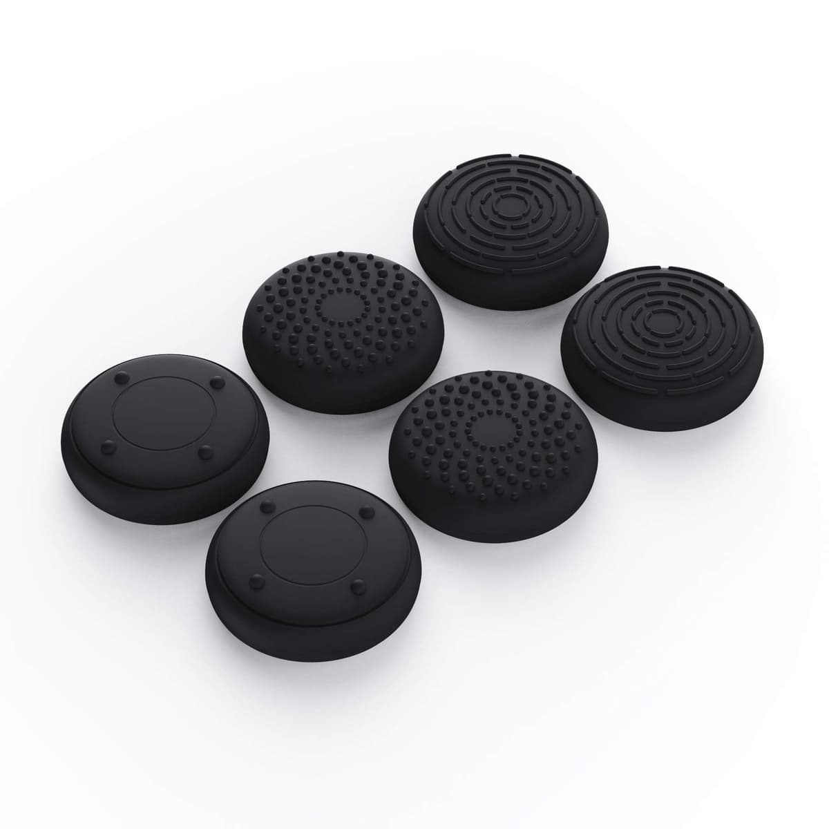 eXtremeRate PlayVital Funda de Silicona para ps5 Mando - Carcasa Protectora con 6 Tapas de Joysticks, Impermeable, Resistente y Antideslizante, Funda de Goma Suave para ps5, 3D Tachonado (Negro) — view 7