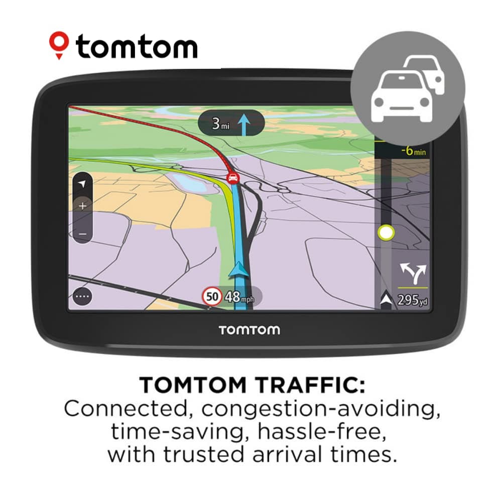 TomTom Car Sat Nav GO Classic, 5 Inch, with Traffic Congestion and Speed Cam Alert trial thanks to TomTom Traffic, EU Maps, Updates via WiFi, Integrated Reversible Mount — view 2